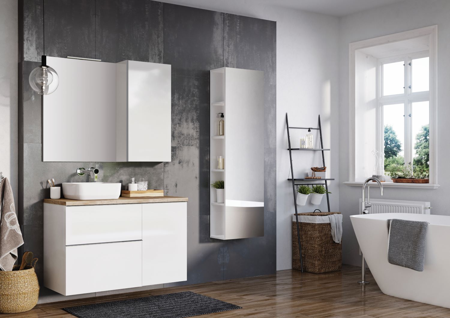 Elita Look szafka 60x44,9x63,5 cm podumywalkowa wisząca biała RE080601028060