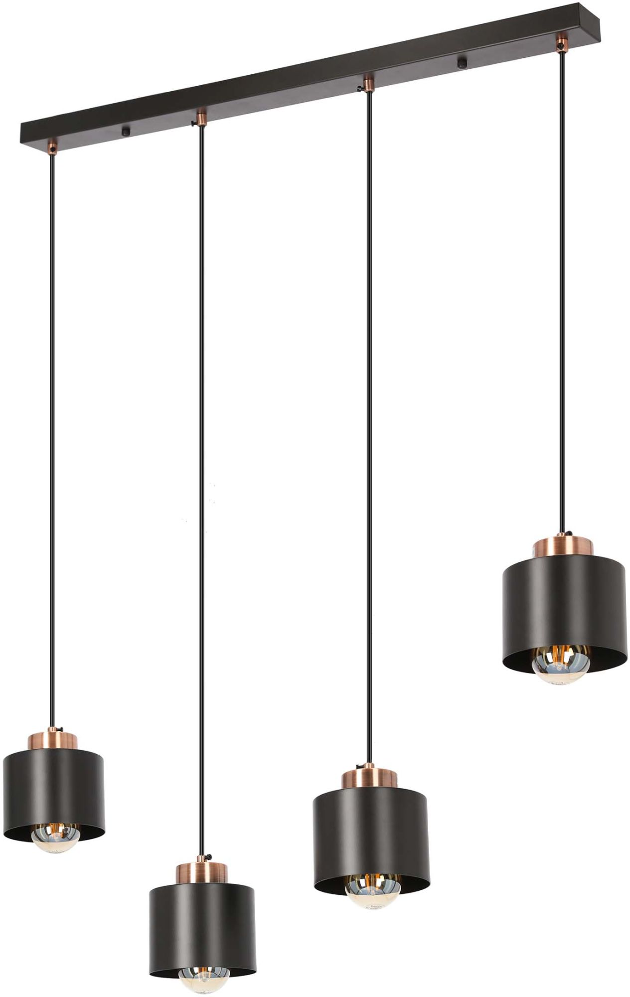 Candellux Olena lampa wisząca 4x60W czarna 34-78131