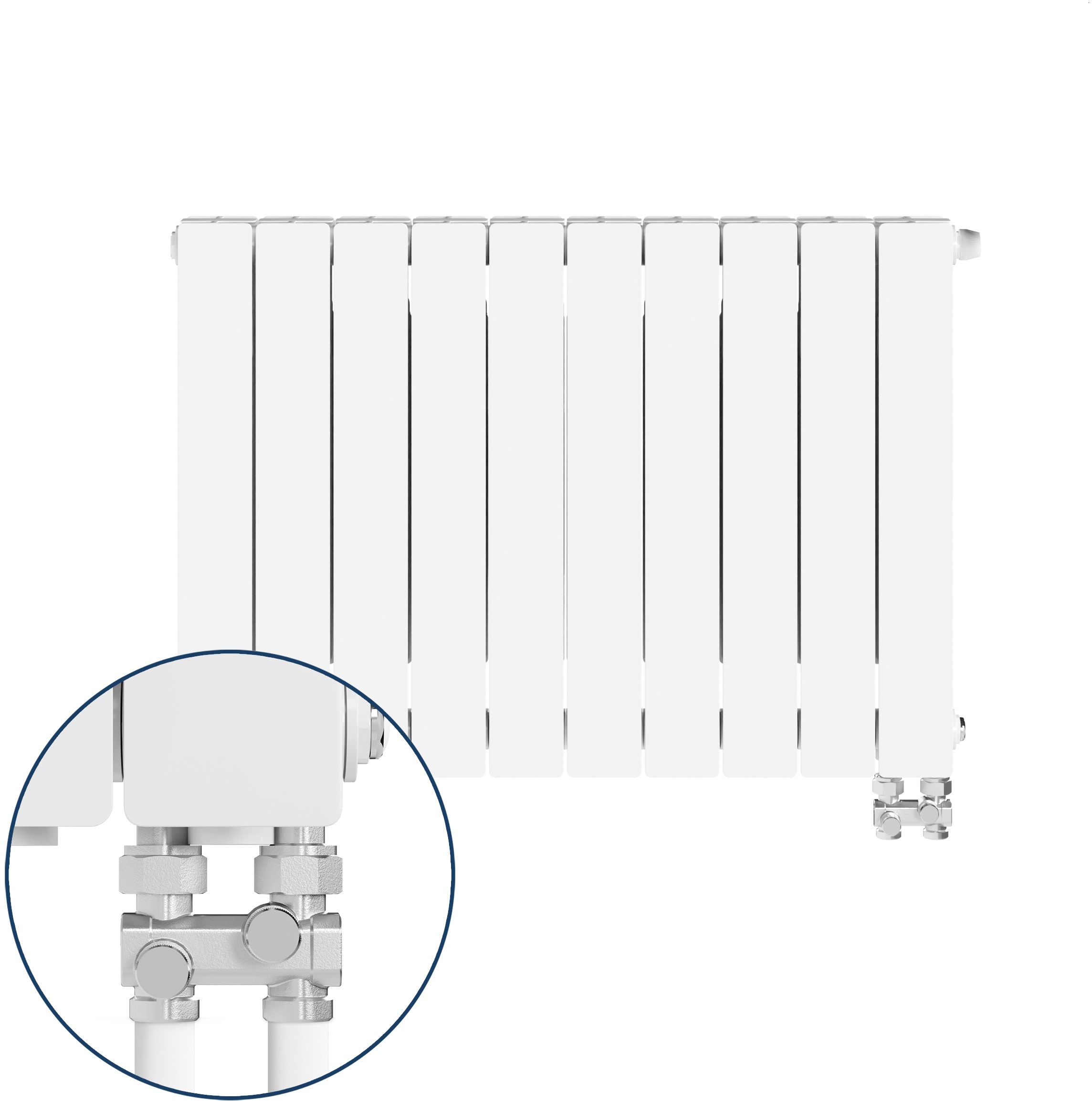KFA Armatura ADR500 grzejnik pokojowy 57x80,5 cm podłączenie dolne biały 763-102-44