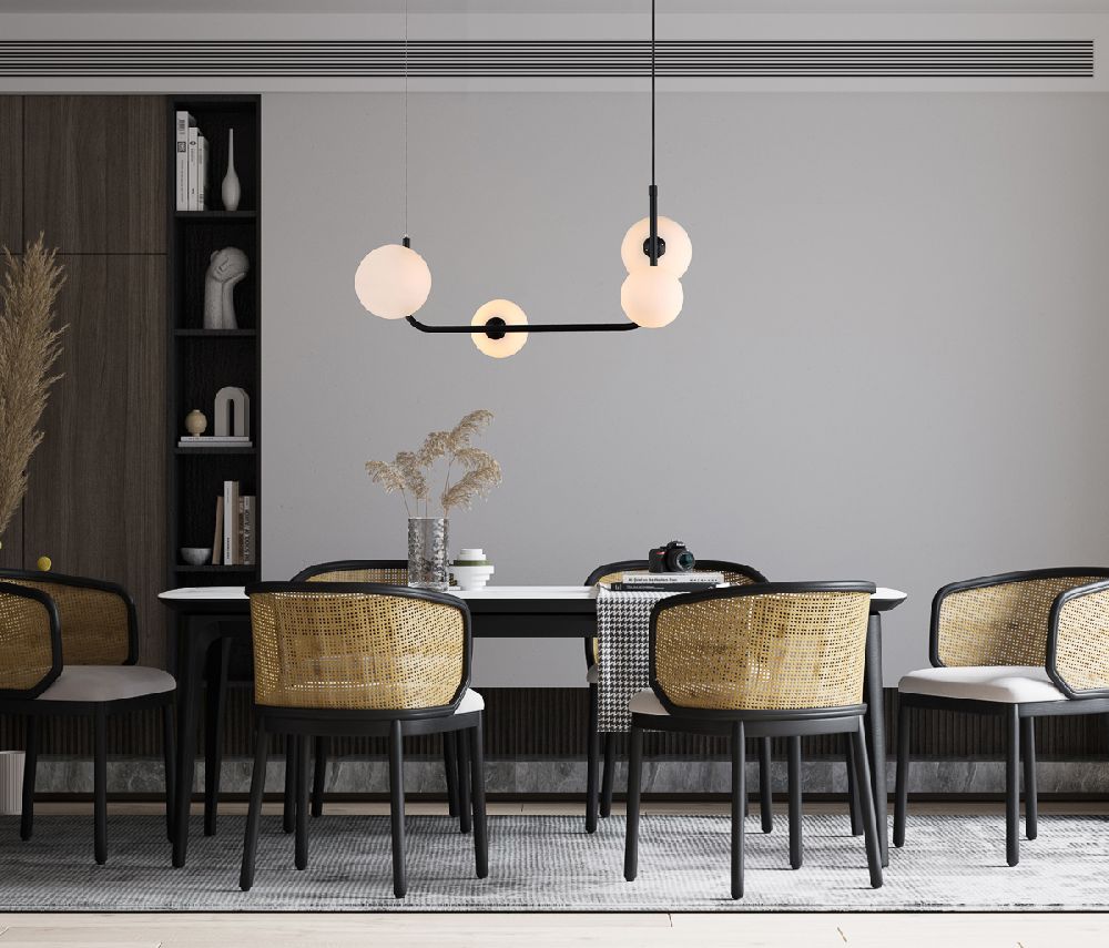 Italux Ferrand lampa wisząca 4x25 W czarna MDM-4123/4 BK