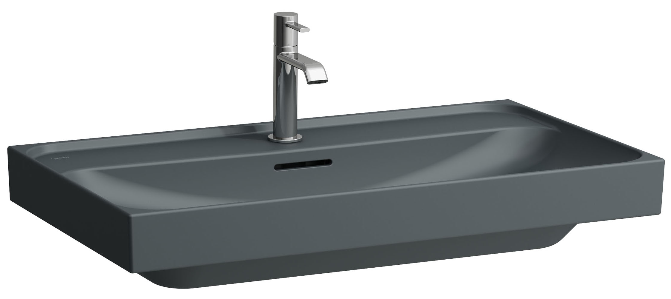 Laufen Meda umywalka 80x46 cm prostokątna ścienna-meblowa grafit mat H8101177581041