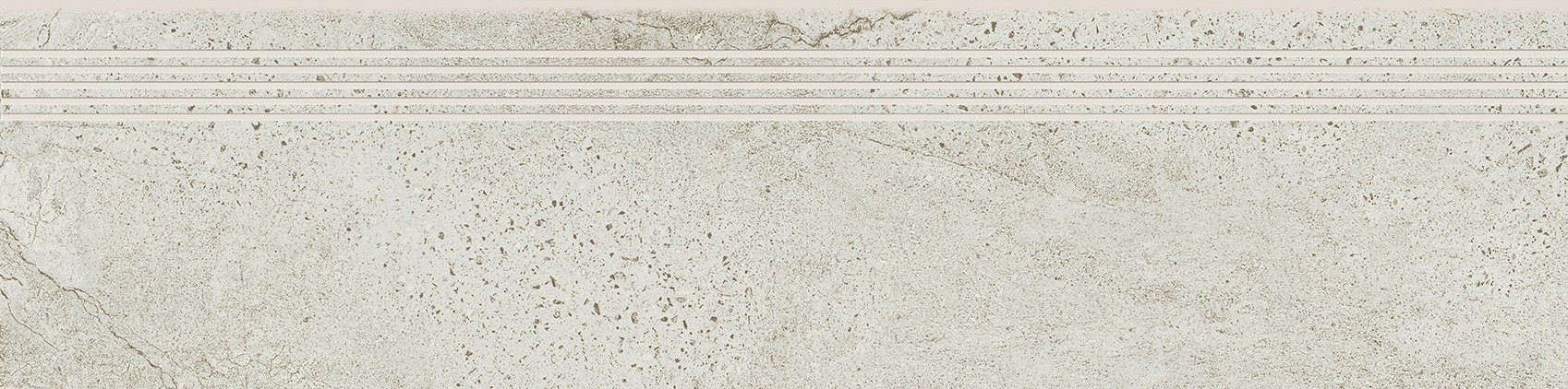 Opoczno Newstone White Steptread stopnica podłogowa 29,8x119,8 cm biały mat