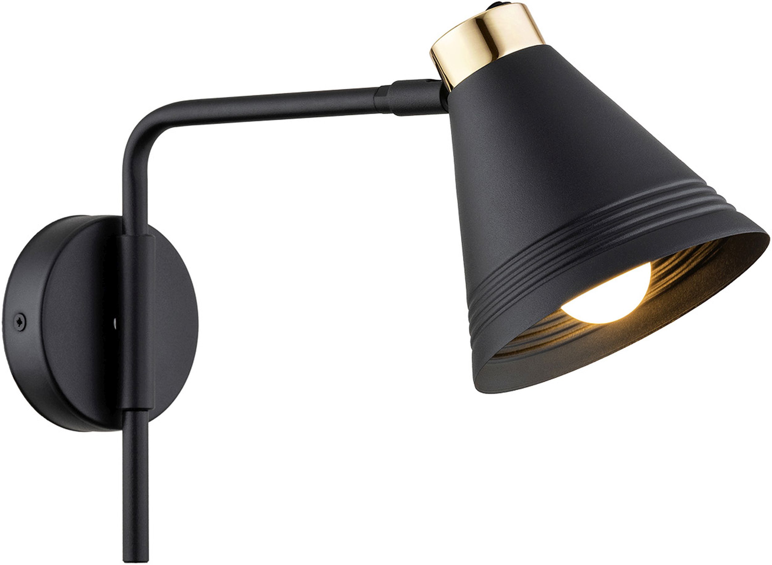 Argon Avalone kinkiet 1x15W czarny/mosiądz 8008