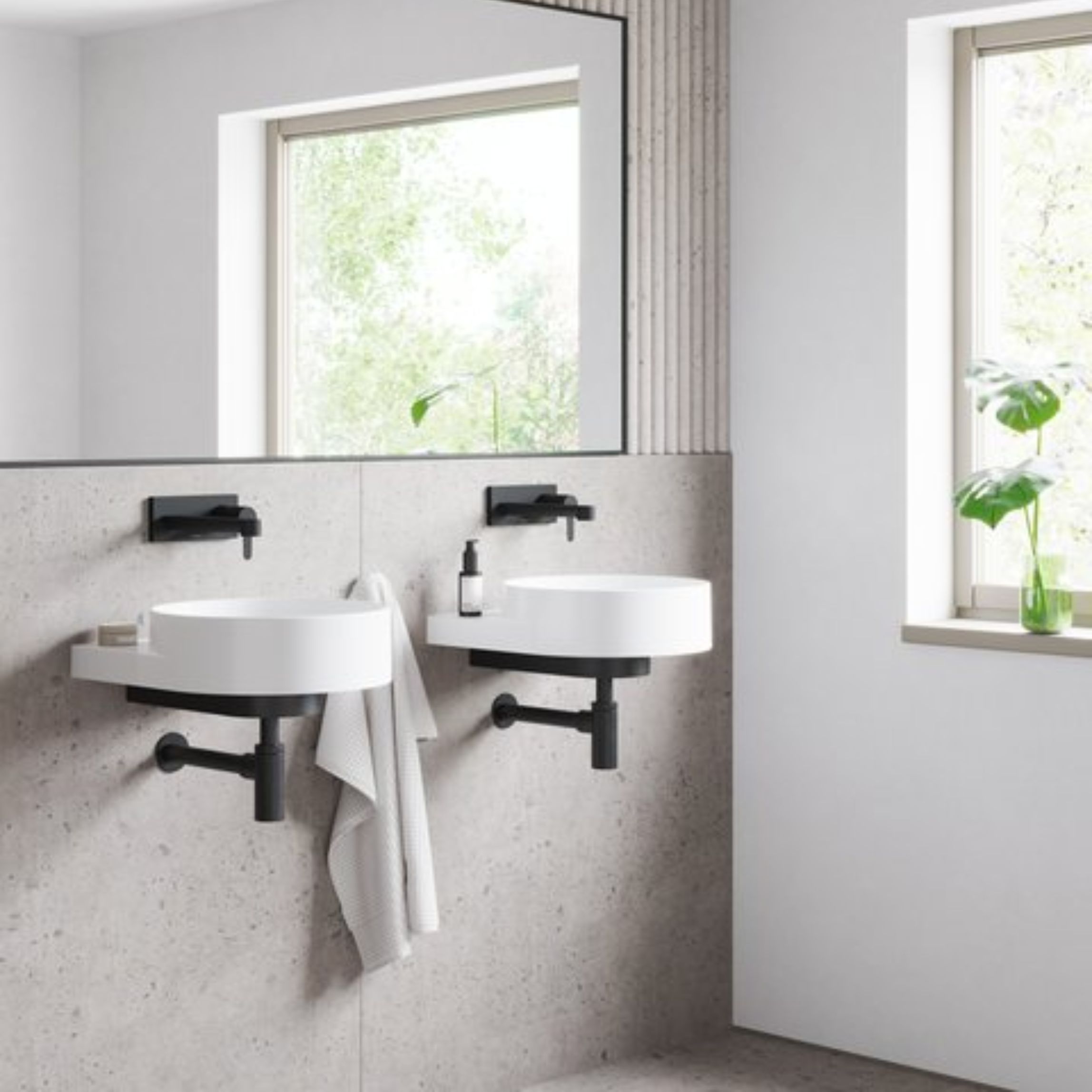 Ravak Yard umywalka 50x40,5 cm półokrągła ścienna biała XJX01040000