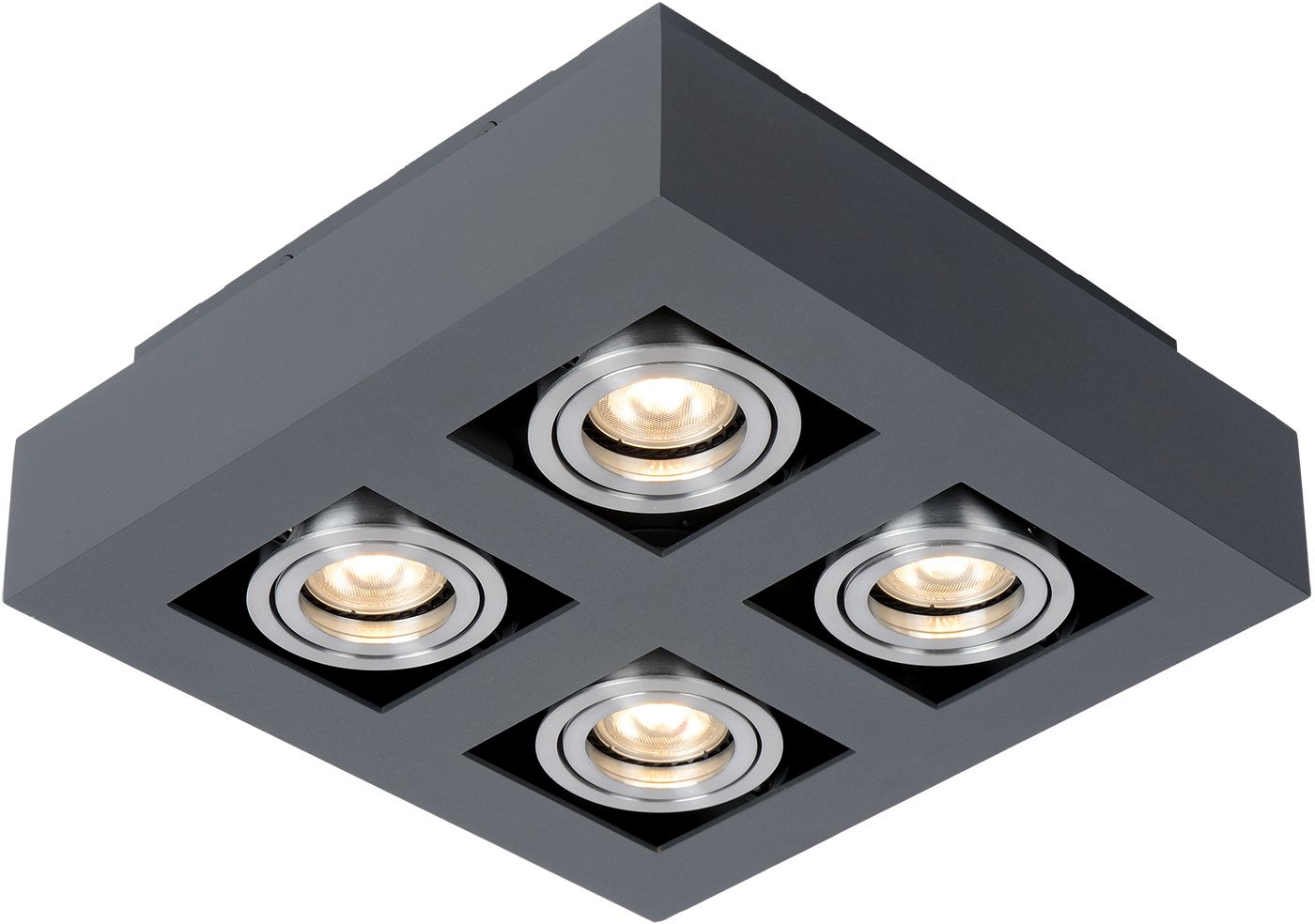 Italux Casemiro lampa podsufitowa 4x40 W czarna-aluminium IT8002S4-BK/AL