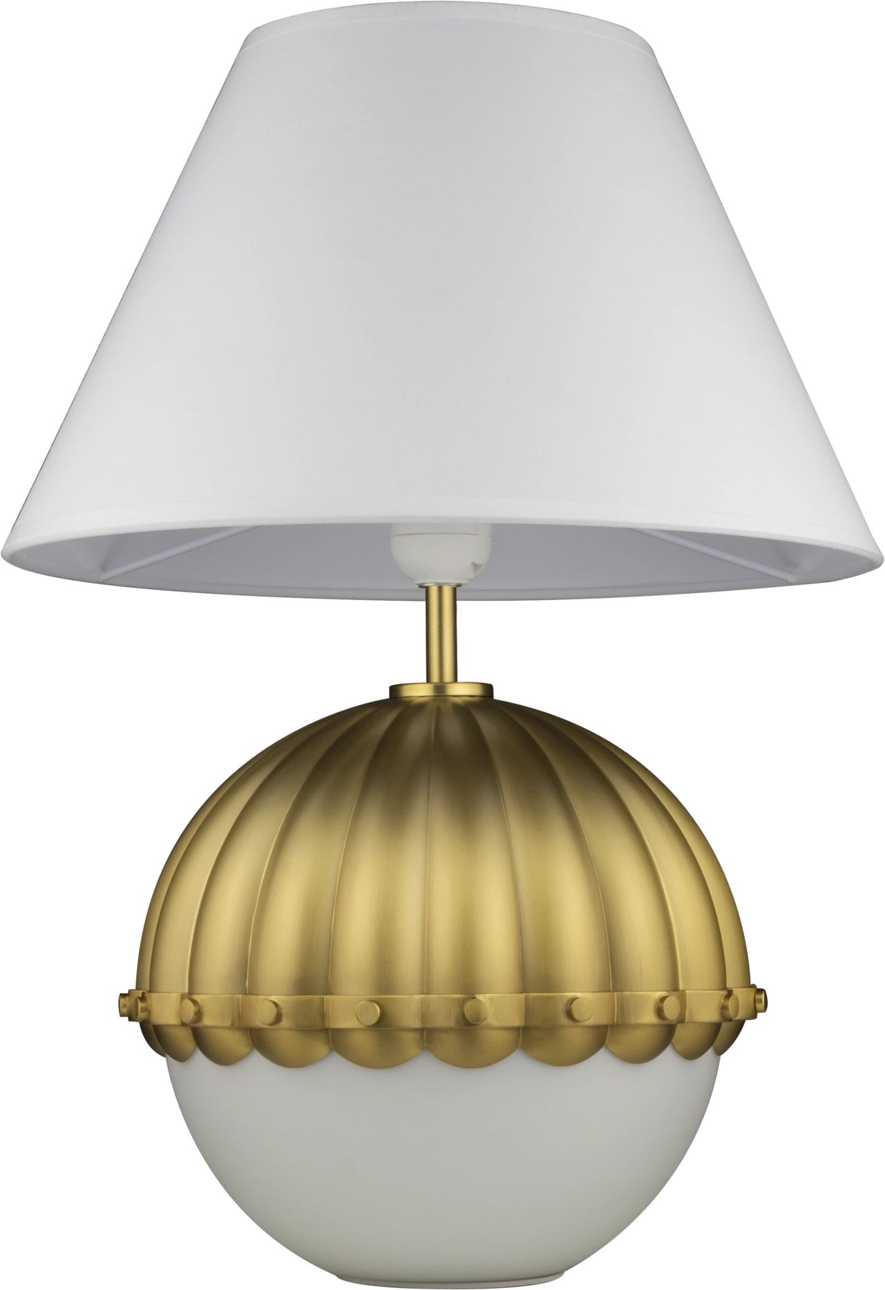 CosmoLight Pralines lampa stołowa 1x40W biały/mosiądz T01282BR