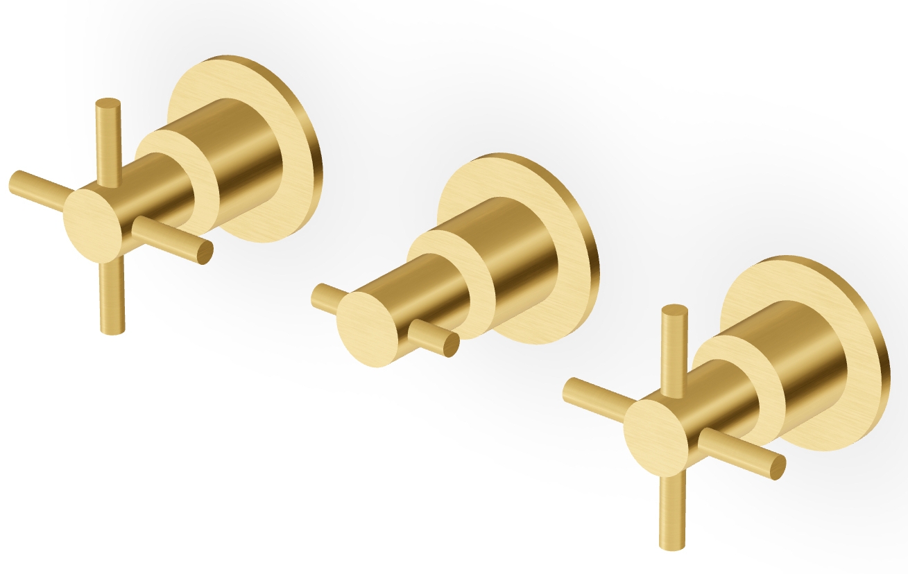 Zucchetti Helm bateria umywalkowa podtynkowa złoto szczotkowane ZHM695.XP41