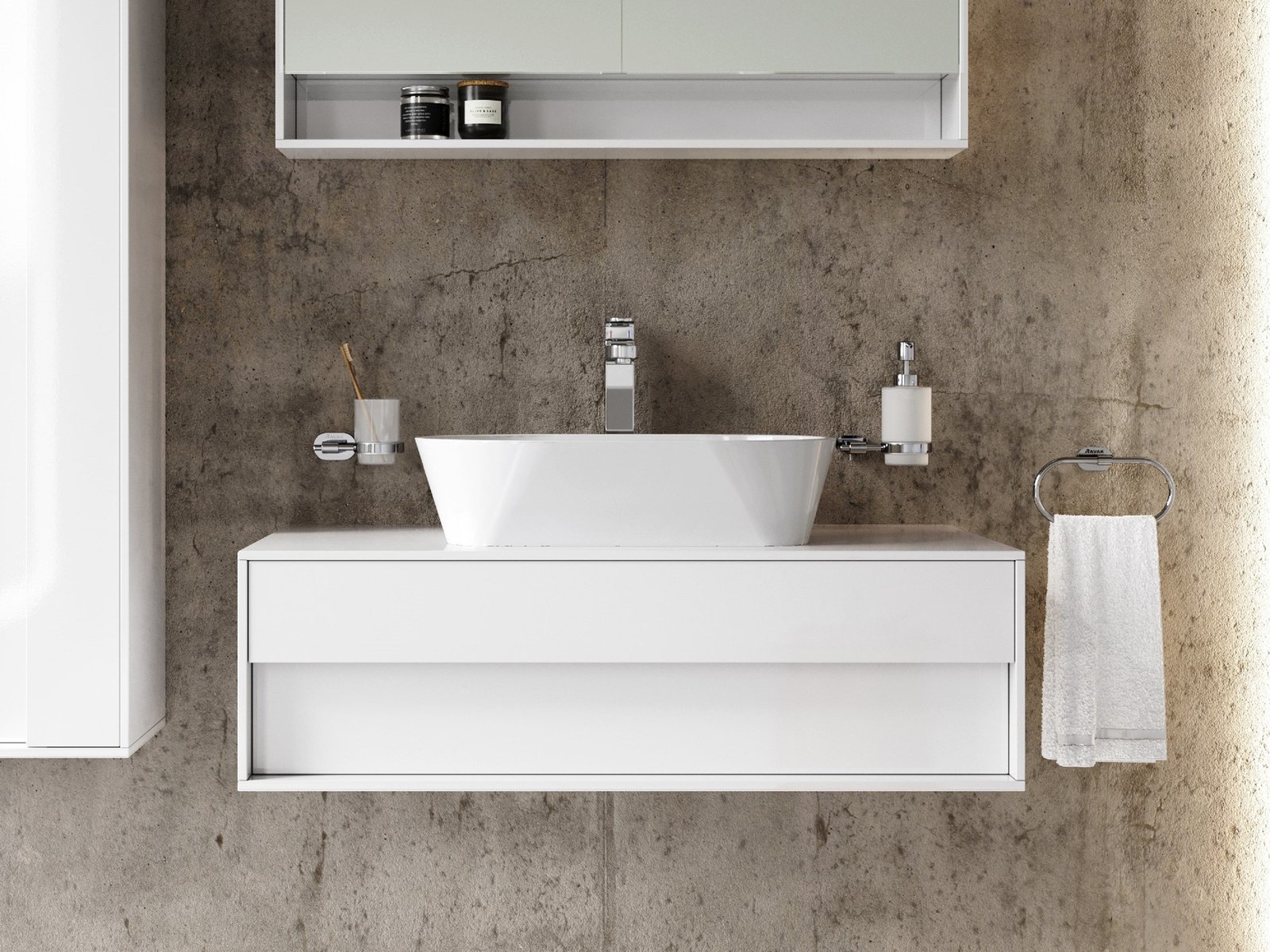 Ravak Step szafka 100x54x30,5 cm podumywalkowa wisząca biała X000001429