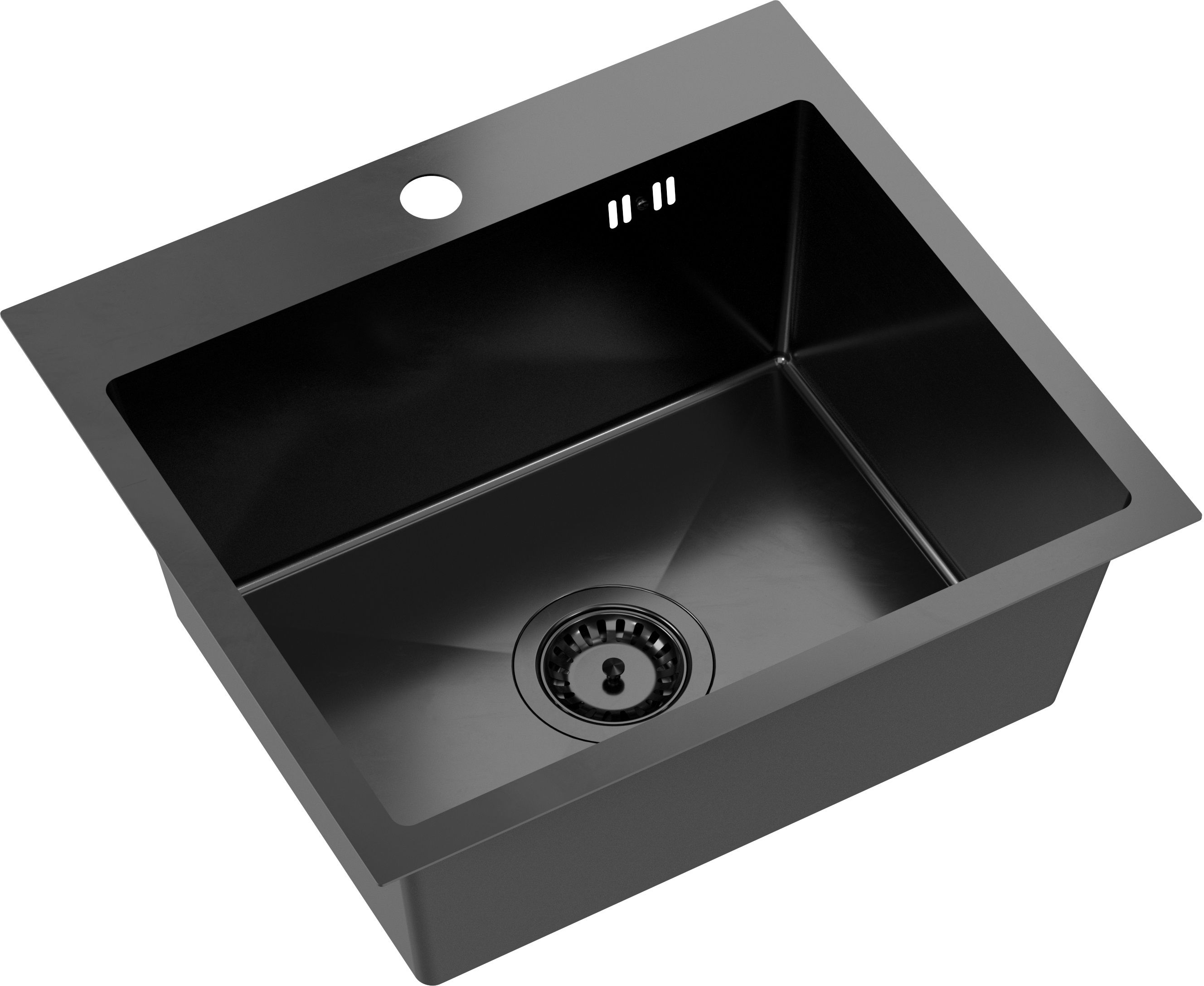 Quadron Luke 100 zlewozmywak stalowy 50x45 cm black metal ZH5045PVDBLM - Wysyłka w 24h