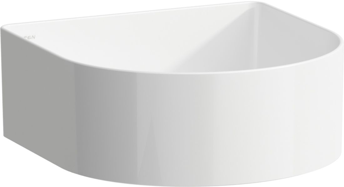 Laufen Sonar umywalka 34x34 cm nablatowa półokrągła biała H8123400001121
