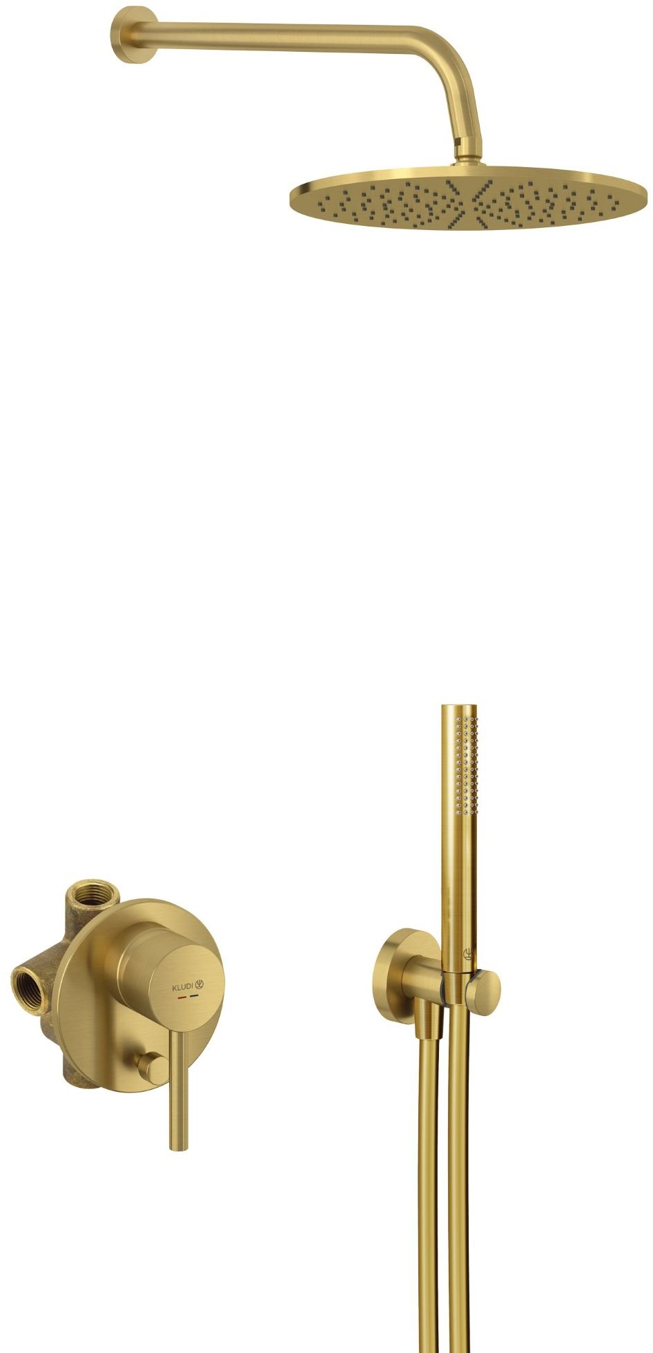 Kludi zestaw prysznicowy podtynkowy z deszczownicą złoty 38736N076 - Wysyłka w 24h