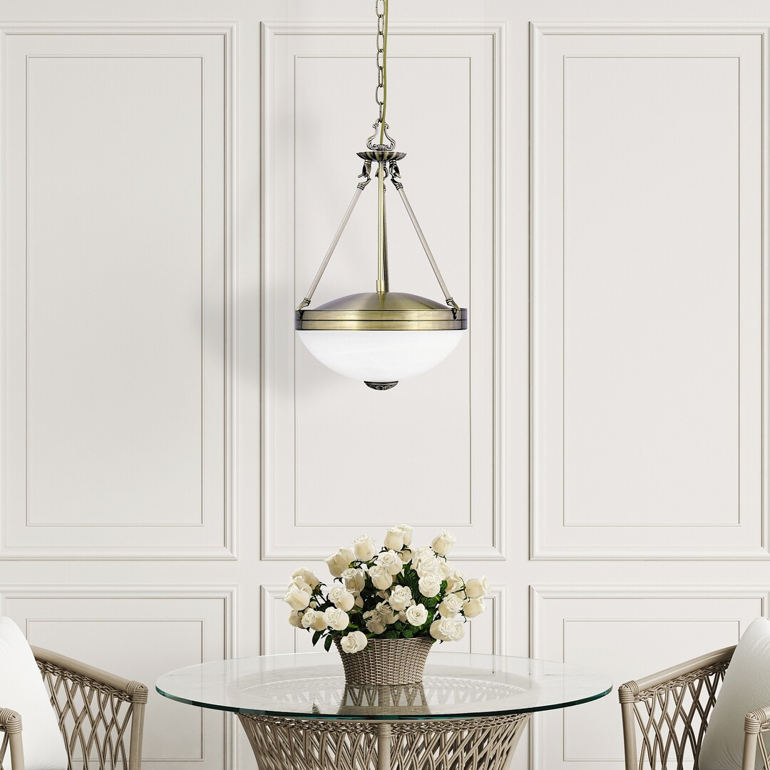 Rabalux Marlene lampa wisząca 2x60W mosiądz/alabaster 8547