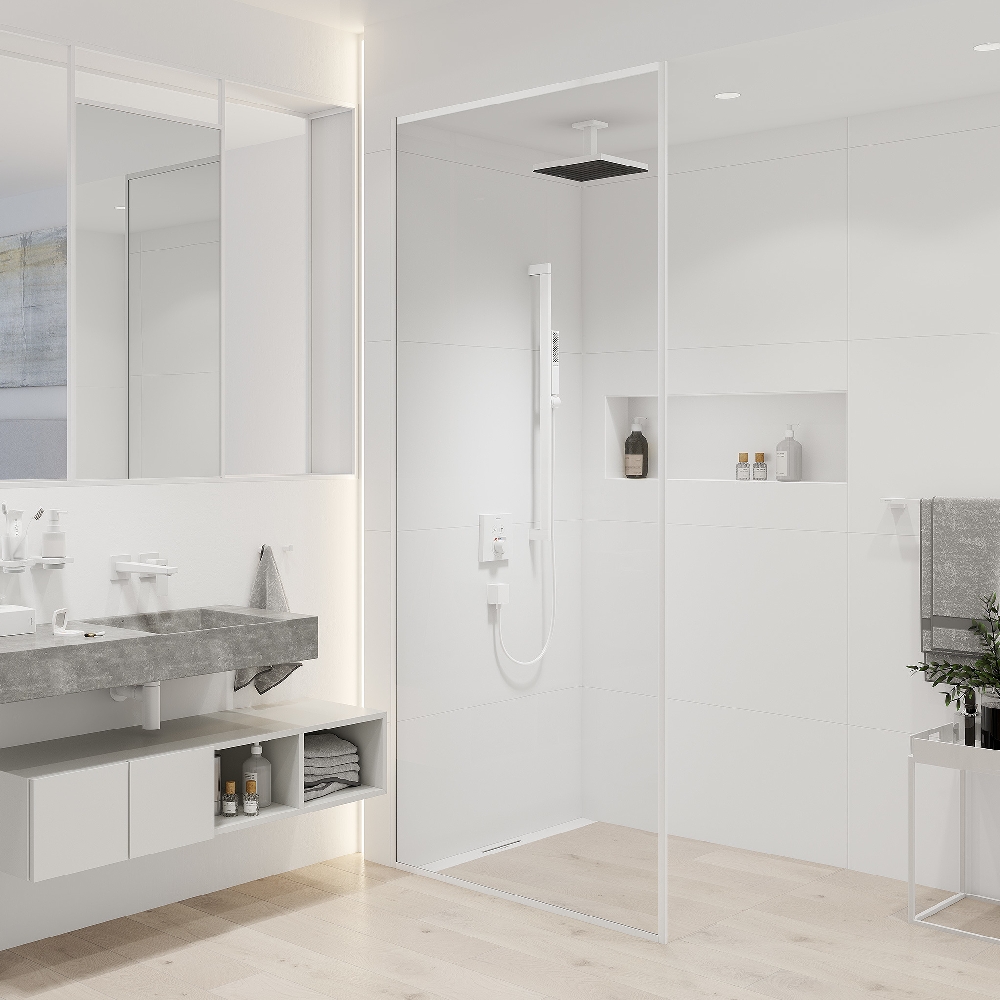 Hansgrohe ramię deszczownicy 10 cm sufitowe biały mat 24338700