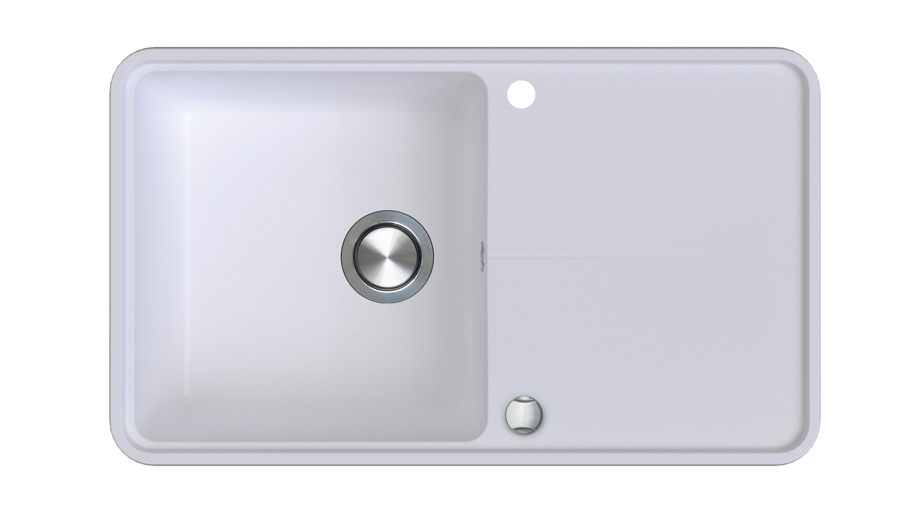 Berg Victoria zlewozmywak granitowy 78x50 cm czysta biel BRV2211