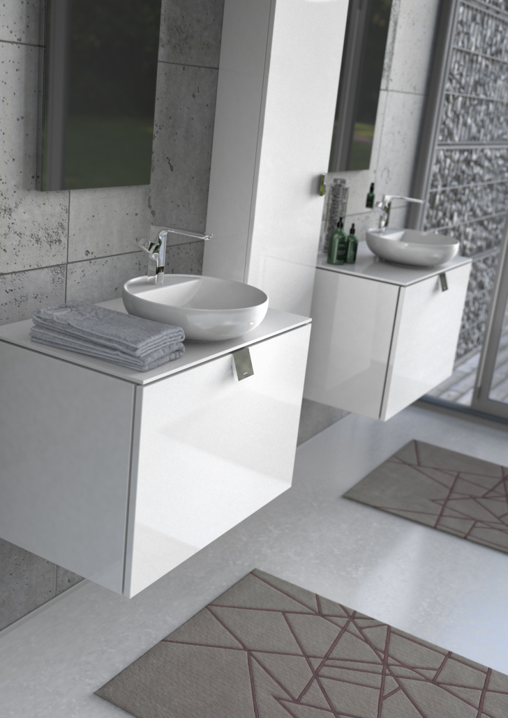 Oristo Bold szafka 80 cm podumywalkowa wisząca biały połysk OR46-SD1S-80-1-SW - Wysyłka w 24h