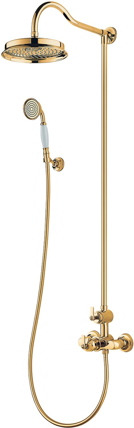 Omnires Armance zestaw prysznicowy ścienny termostatyczny złoty połysk AM5244/6GL