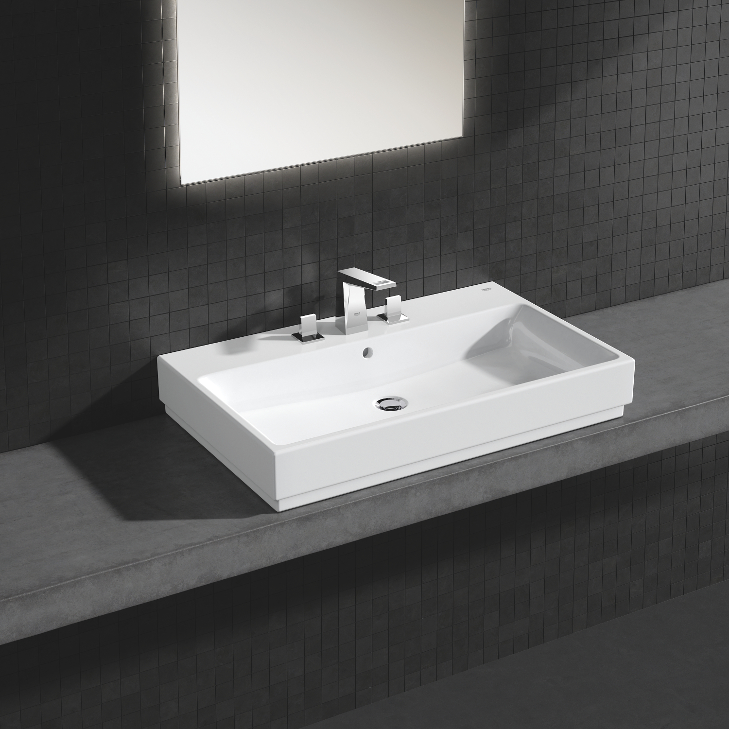Grohe Cube Ceramic umywalka 80x50 cm nablatowa PureGuard biała 3947600H - Wysyłka w 24h