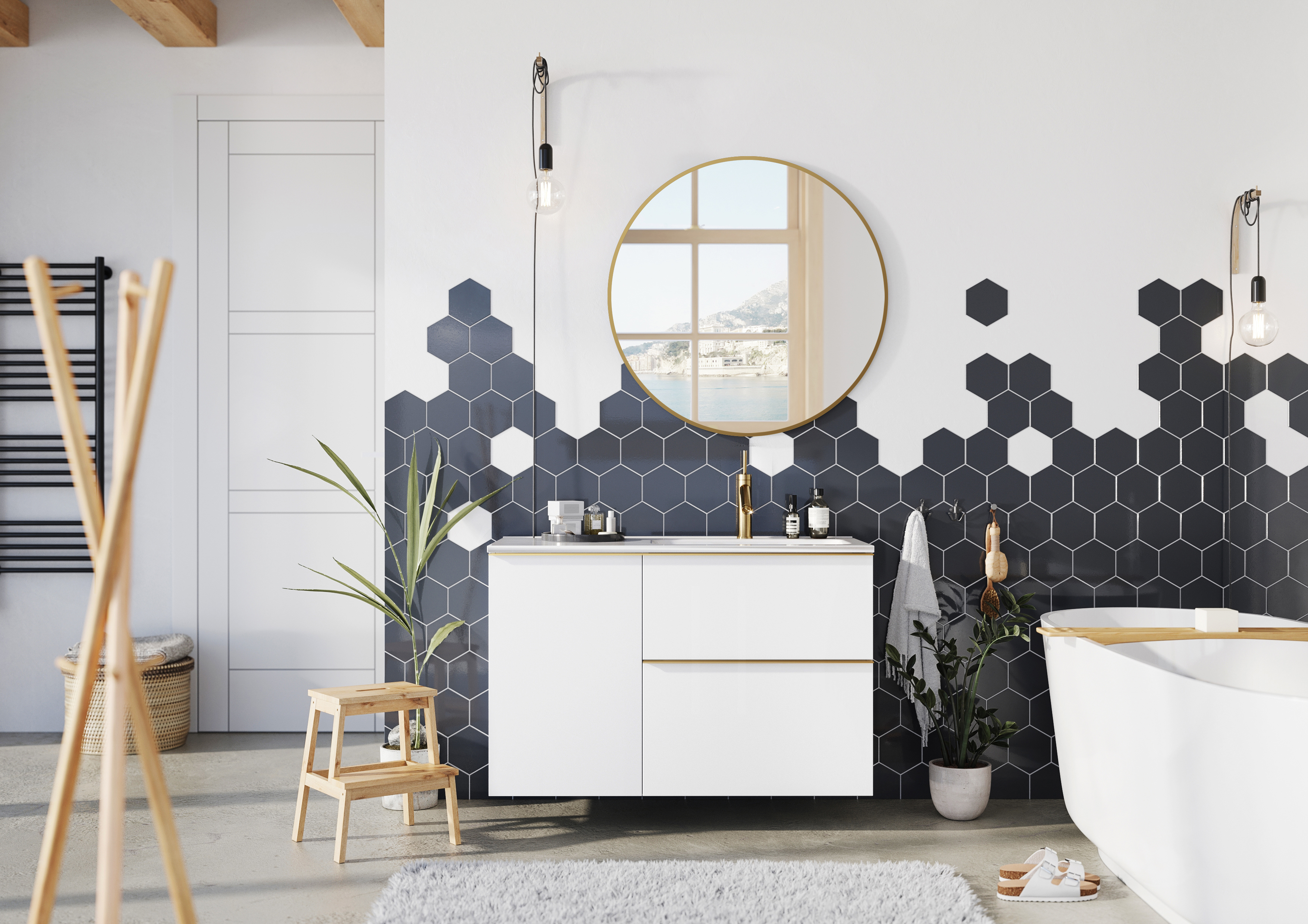 Elita Look szafka 60x44,9x63,5 cm podumywalkowa wisząca white matt RE010601025290