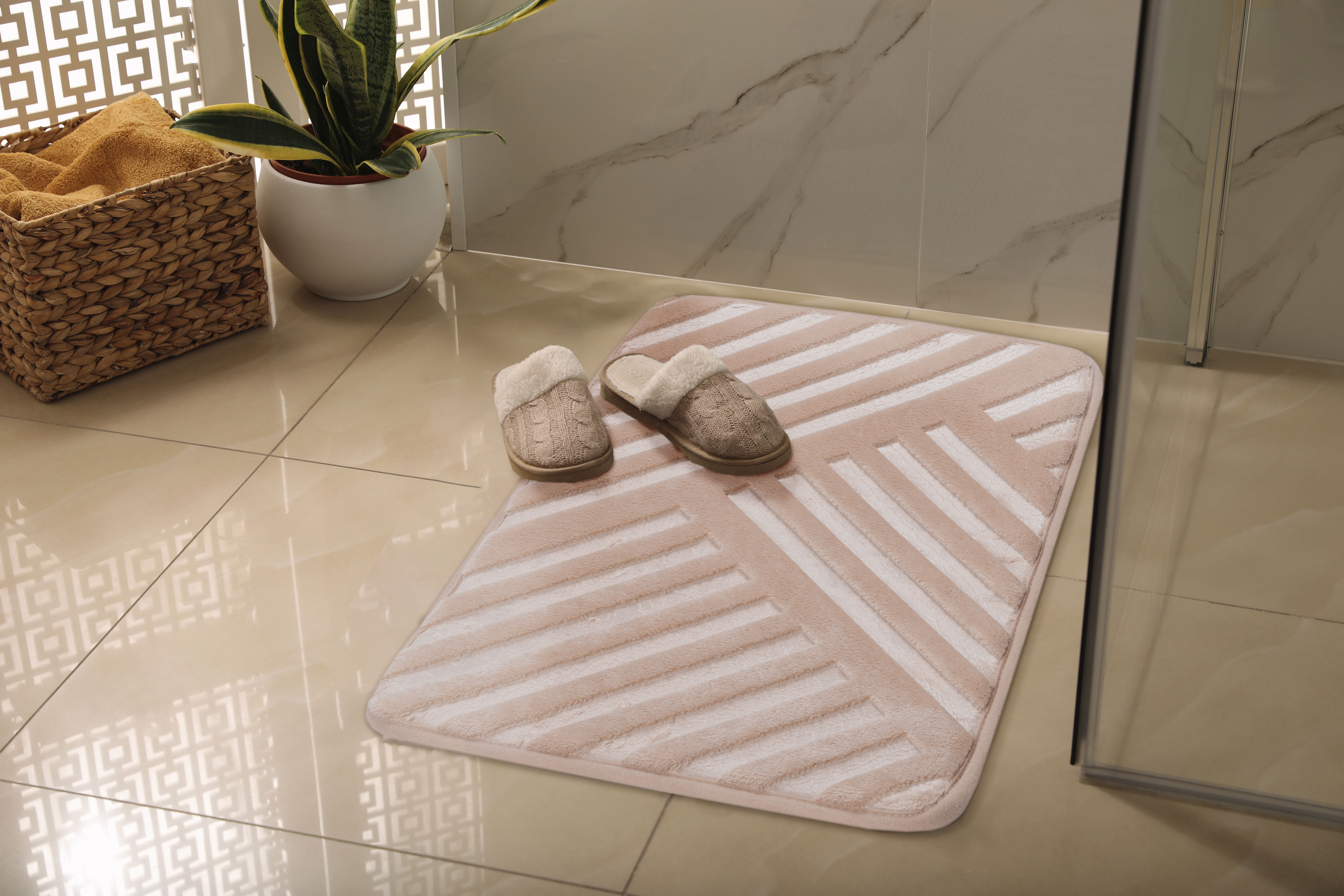 Multi-Decor Hamilton dywanik łazienkowy 80x50 cm prostokątny beżowy 508290