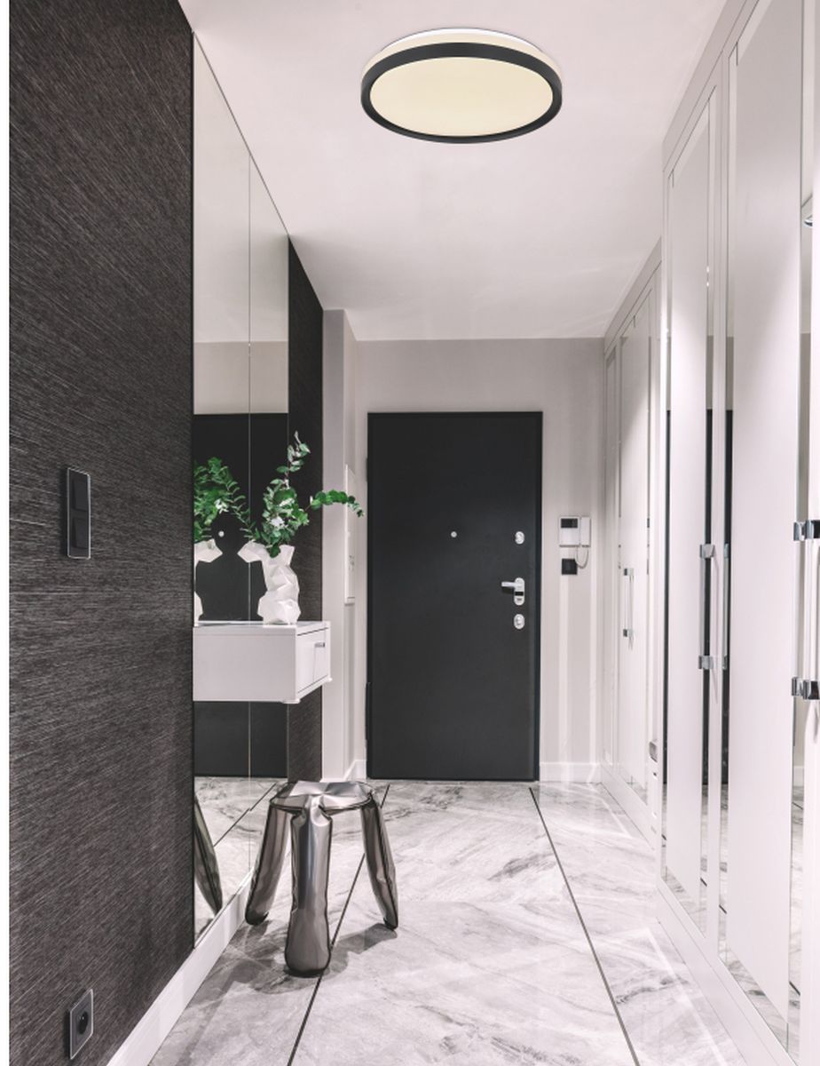 Globo Lighting Sonny plafon 1x18W LED czarny/biały 41587-18