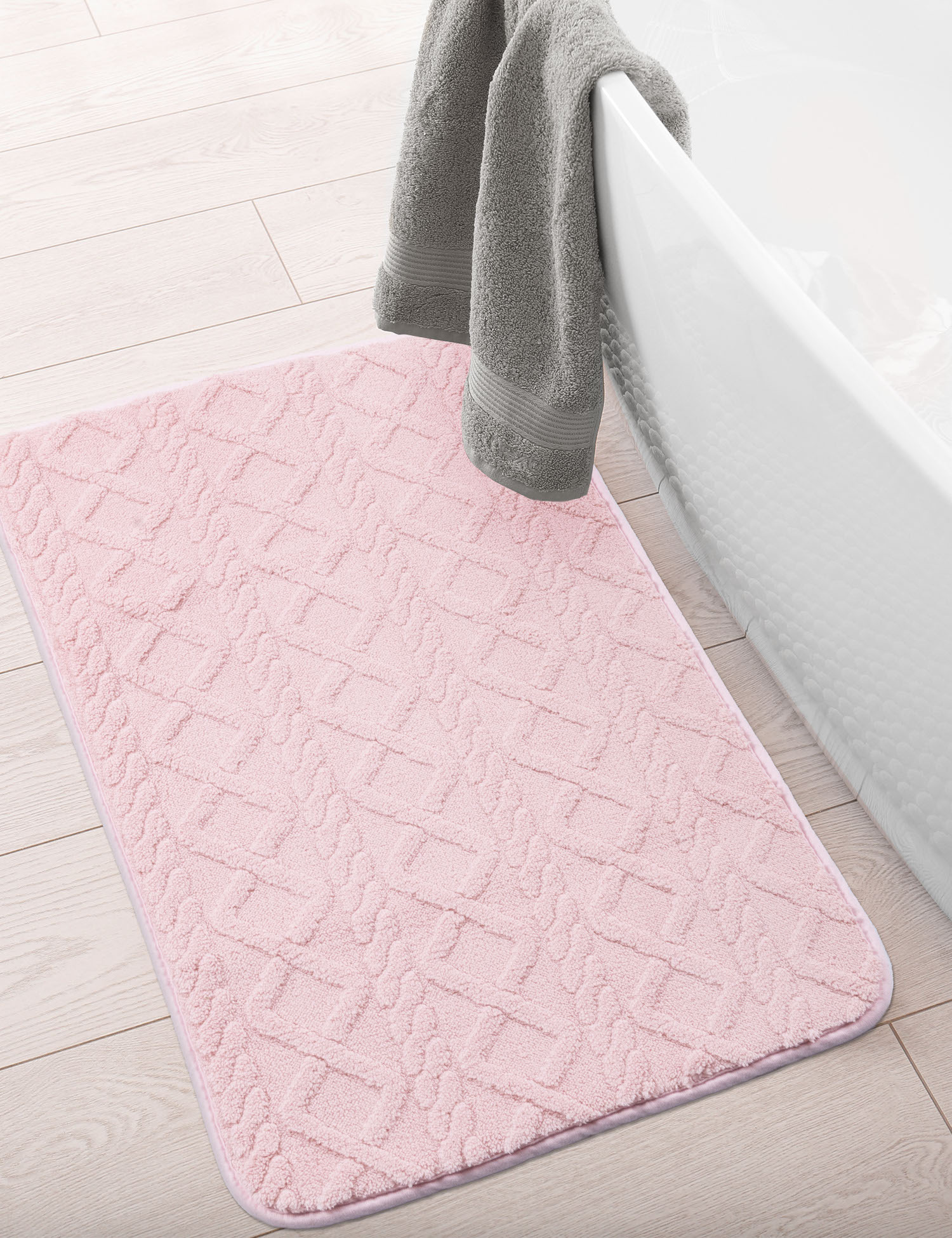 Multi-Decor New Style dywanik łazienkowy 80x50 cm prostokątny różowy 508325 - Wysyłka w 24h