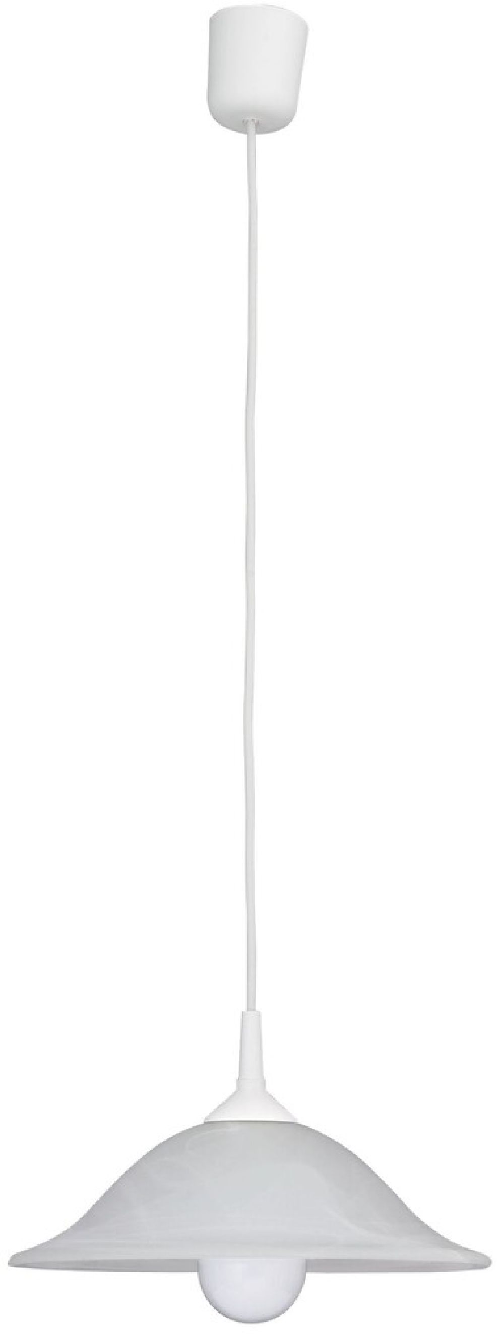 Rabalux Alabastro lampa wisząca 1x60 W biała 3905