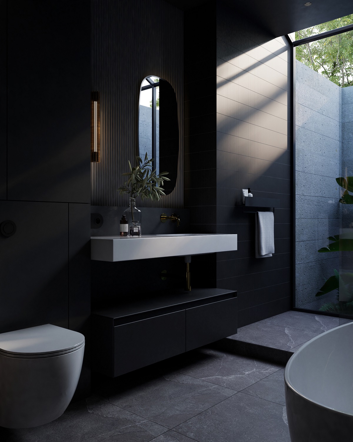 Elita Dimple umywalka 121x46 cm prostokątna ścienna white matt RE041202025290