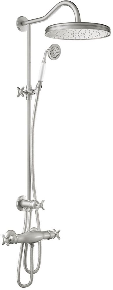 Tres Monoclasic zestaw prysznicowy ścienny termostatyczny z deszczownicą stal 242.195.01.AC - Wysyłka w 24h