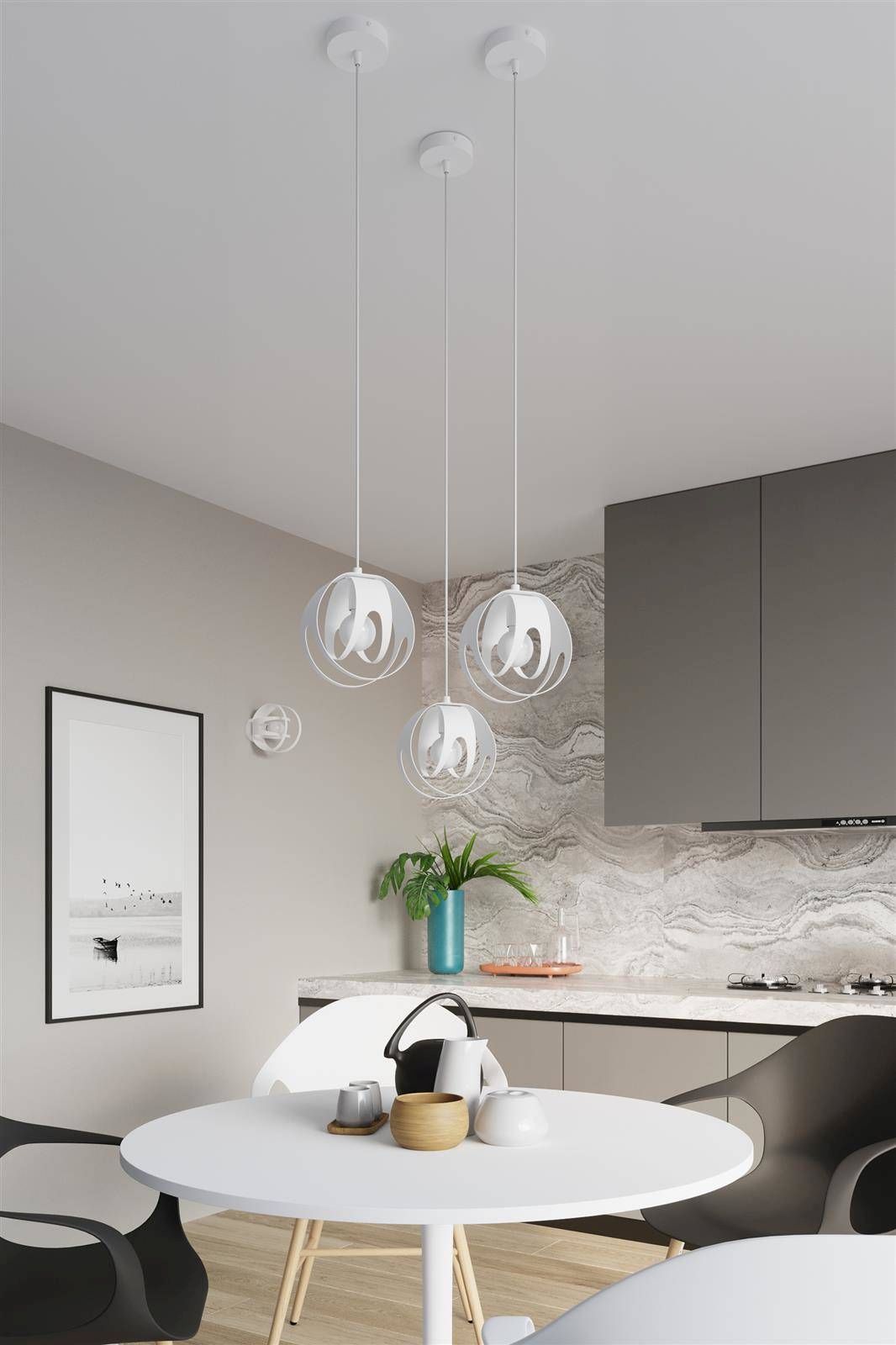 Sollux Lighting Tulos lampa wisząca 3x60W biała SL.1084