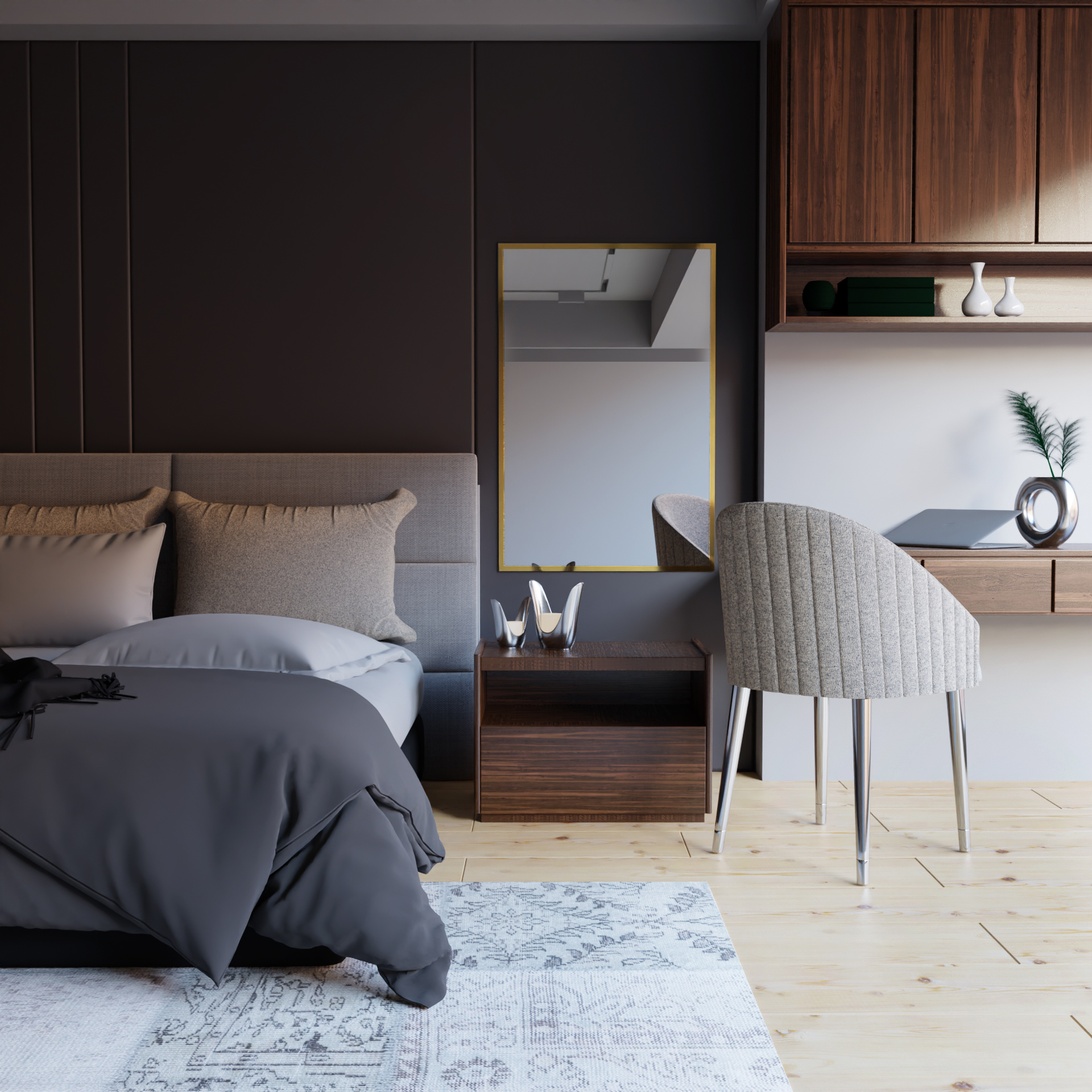 Baltica Design Tiny Border Straight lustro 60x90 cm prostokątne złoty - Wysyłka w 24h