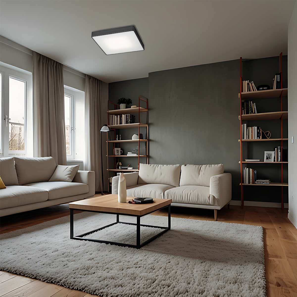 Argon Ontario plafon 1x40,5W LED czarny 3577