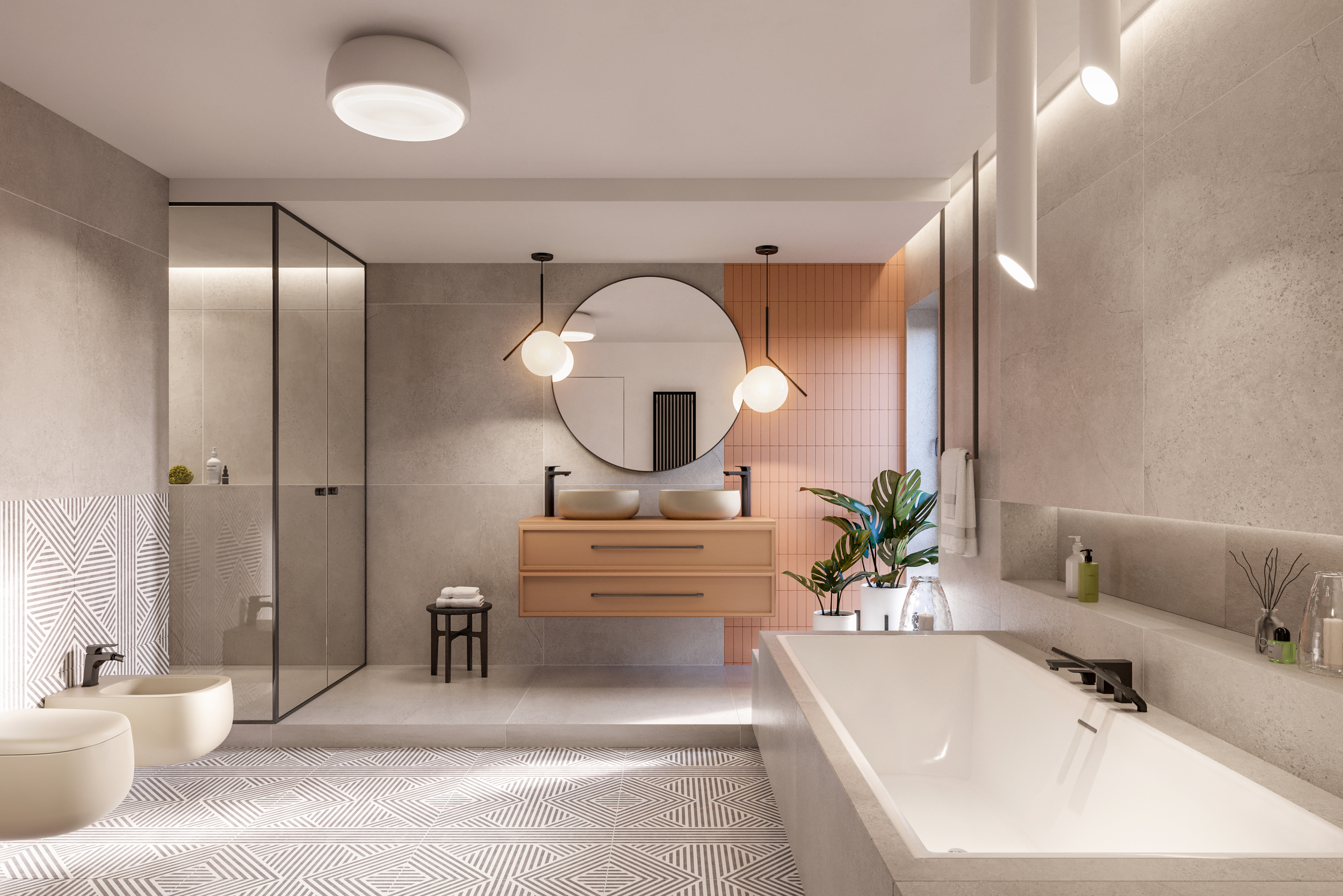 KFA Armatura Mokait Black bateria wannowo-prysznicowa stojąca 4-otworowa czarny mat 5535-210-81 - Wysyłka w 24h