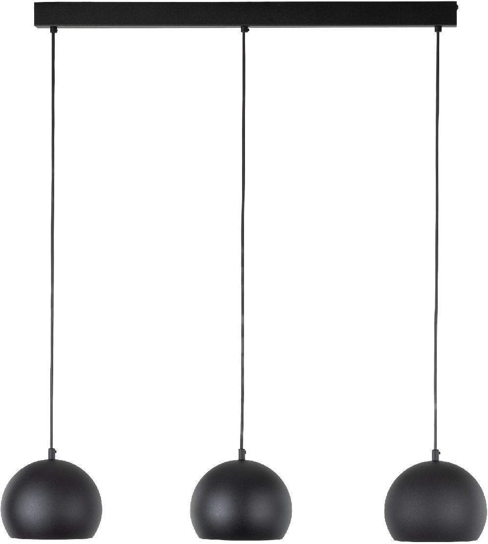 TK Lighting Zoe lampa wisząca 3x15 W czarna 10169