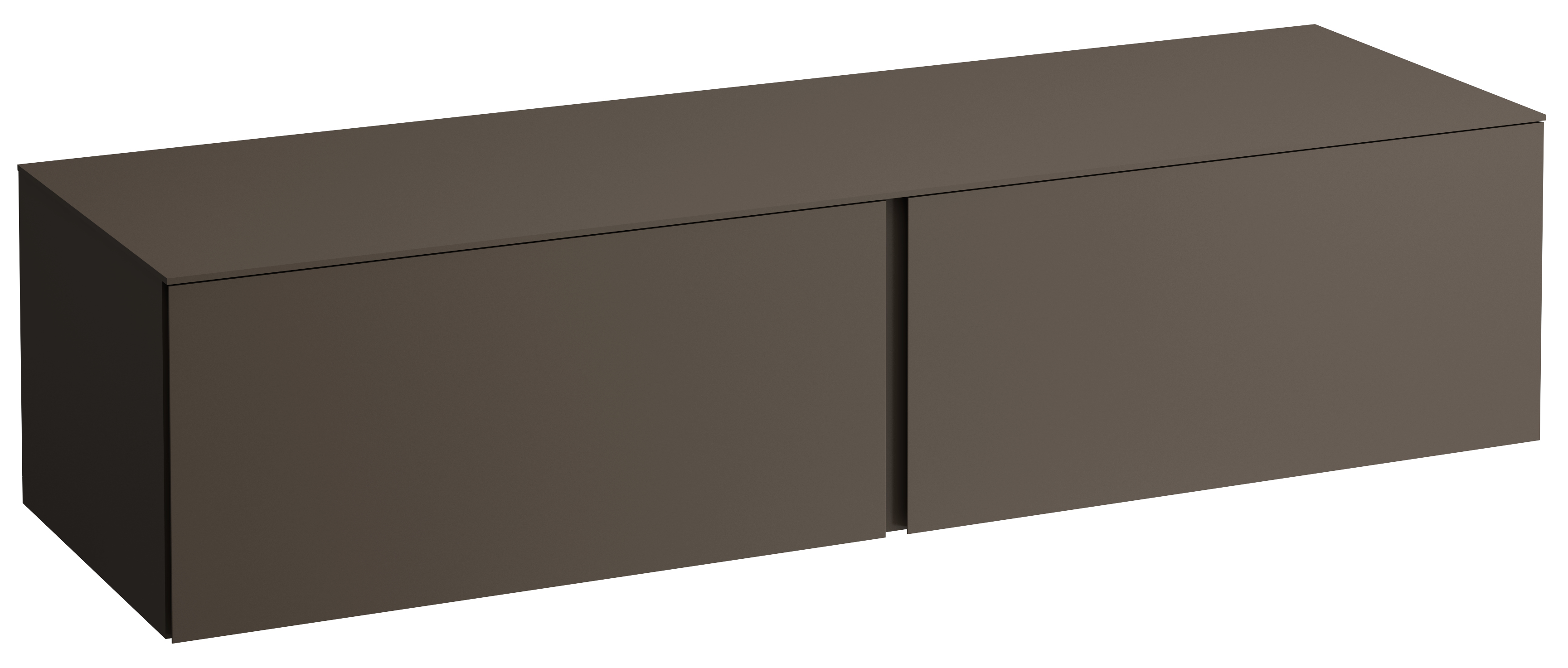 Laufen Il Bagno Alessi szafka 160 cm podumywalkowa wisząca z blatem ciemny brąz H4303300974291