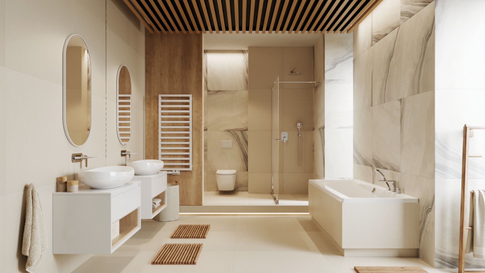 Excellent Brego grzejnik łazienkowy drabinkowy 139x50 cm biały mat GREX.BR139.WH - Wysyłka w 24h