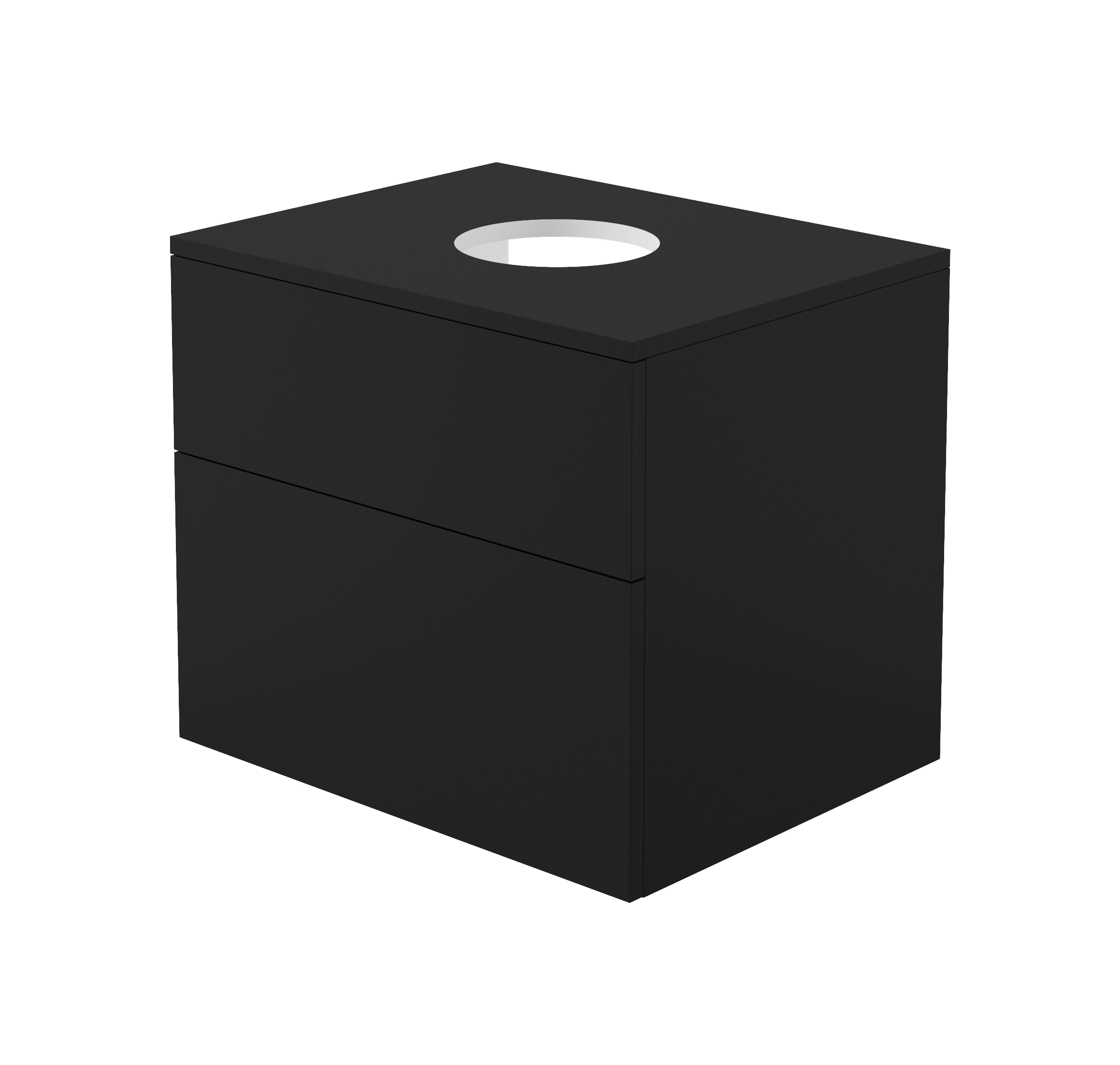Deante Prizma szafka z blatem 60x47x52 cm podumywalkowa wisząca czarna SDI_NB61 - Wysyłka w 24h