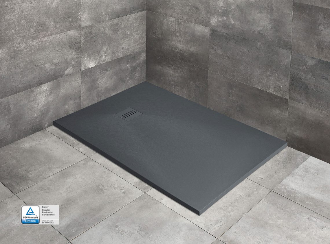 Radaway Kyntos F brodzik prostokątny 160x70 cm antracyt HKF16070-64