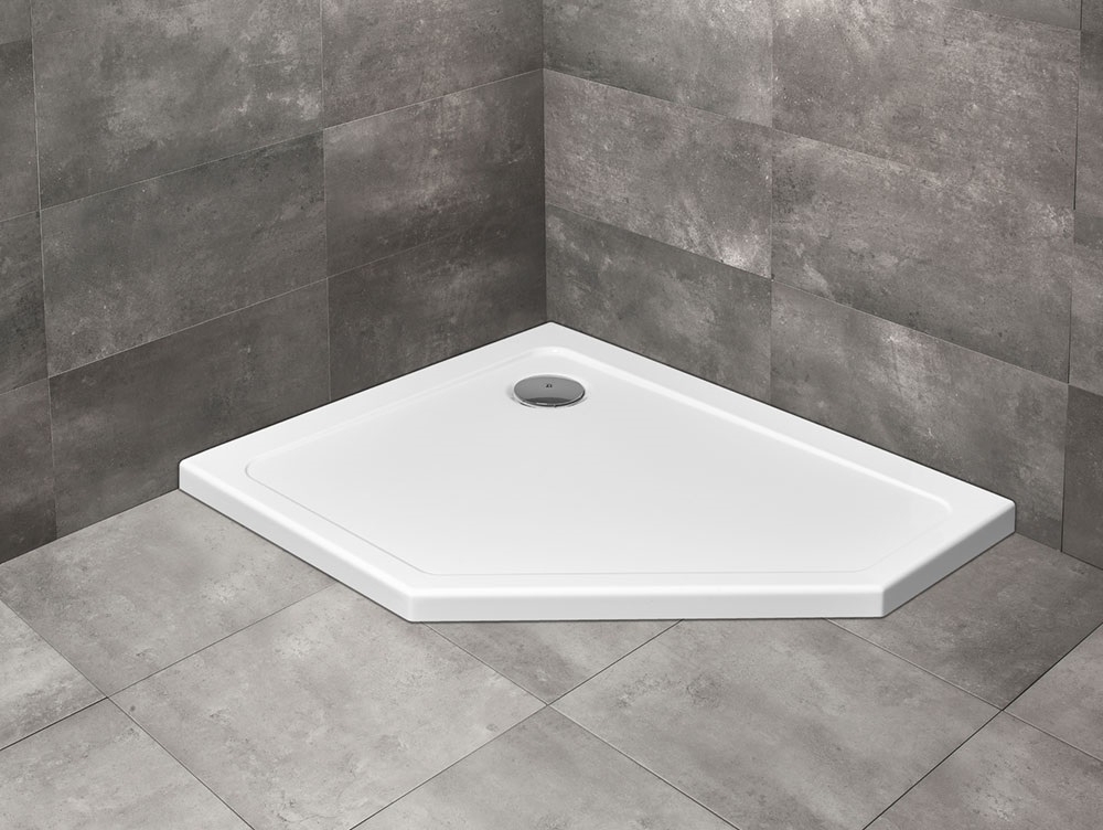 Radaway Doros PT E brodzik 100x90 cm pięciokątny lewy biały SDRPT1090-01L