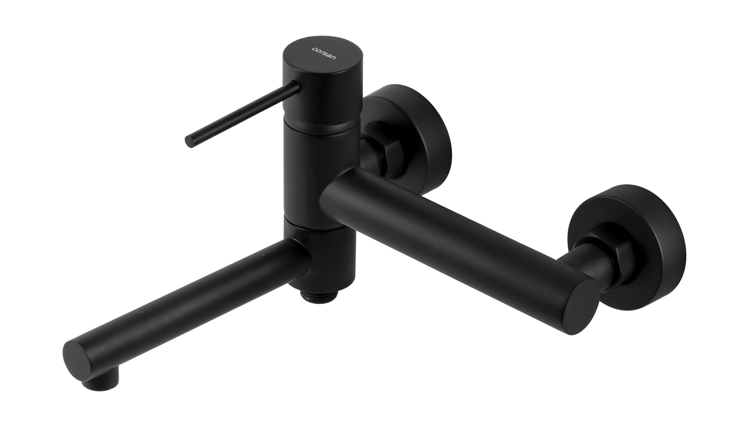 Corsan Lugo bateria wannowo-prysznicowa ścienna czarny półmat CMB7541BL