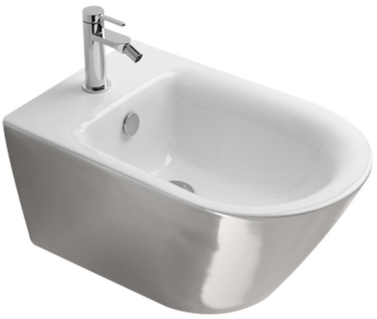 Catalano Zero bidet wiszący dwukolorowy srebrny/biały 0118551041