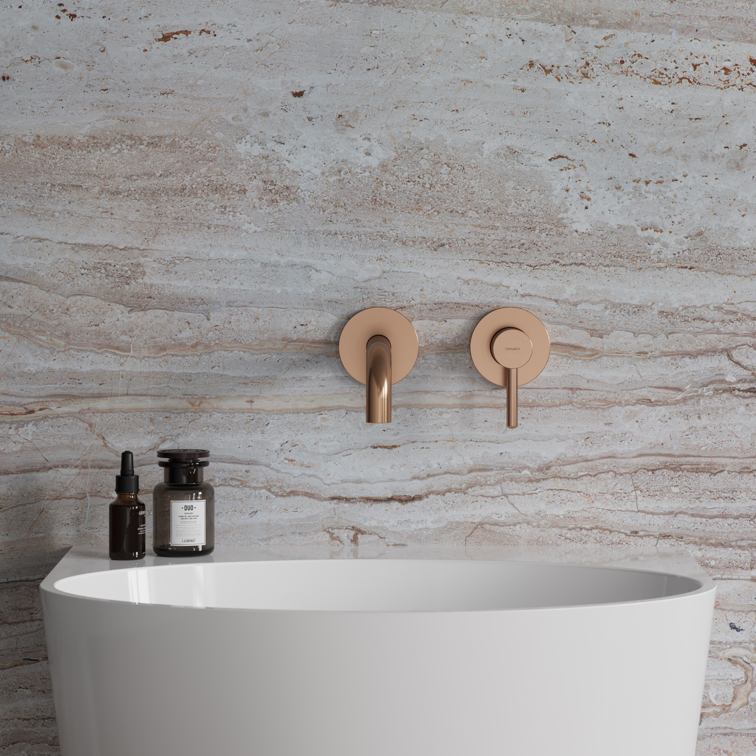 Omnires Y bateria umywalkowa podtynkowa miedź szczotkowana Y1215HLCPB - Wysyłka w 24h