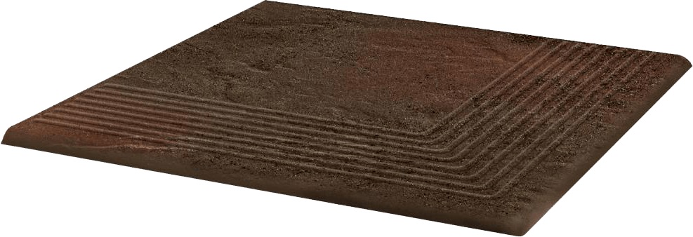 Paradyż Semir stopnica 30x30 cm narożna brązowy mat