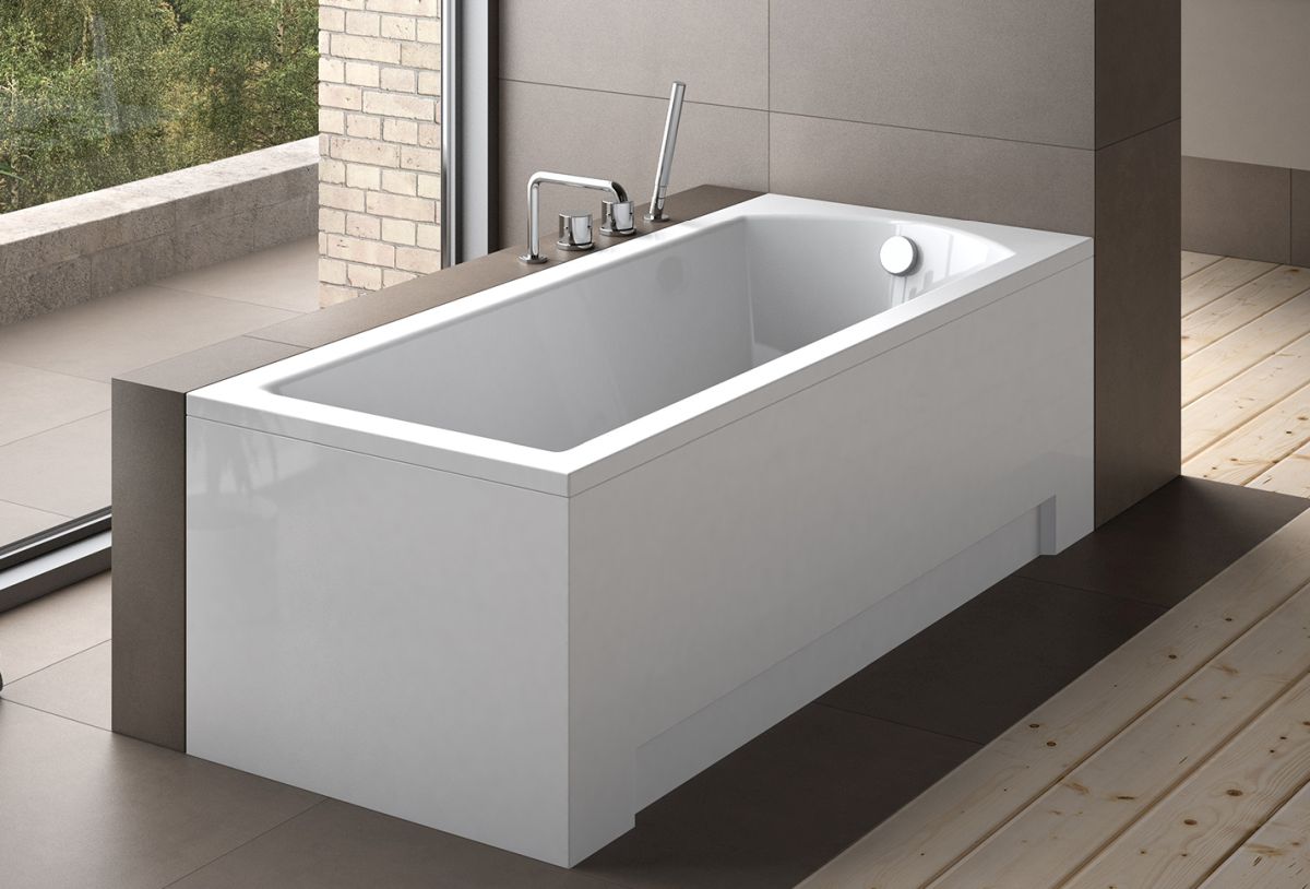 Zestaw Besco Shea wanna prostokątna 170x70 cm z obudową (#WAS170PK, #OAP170UNI) - Wysyłka w 24h