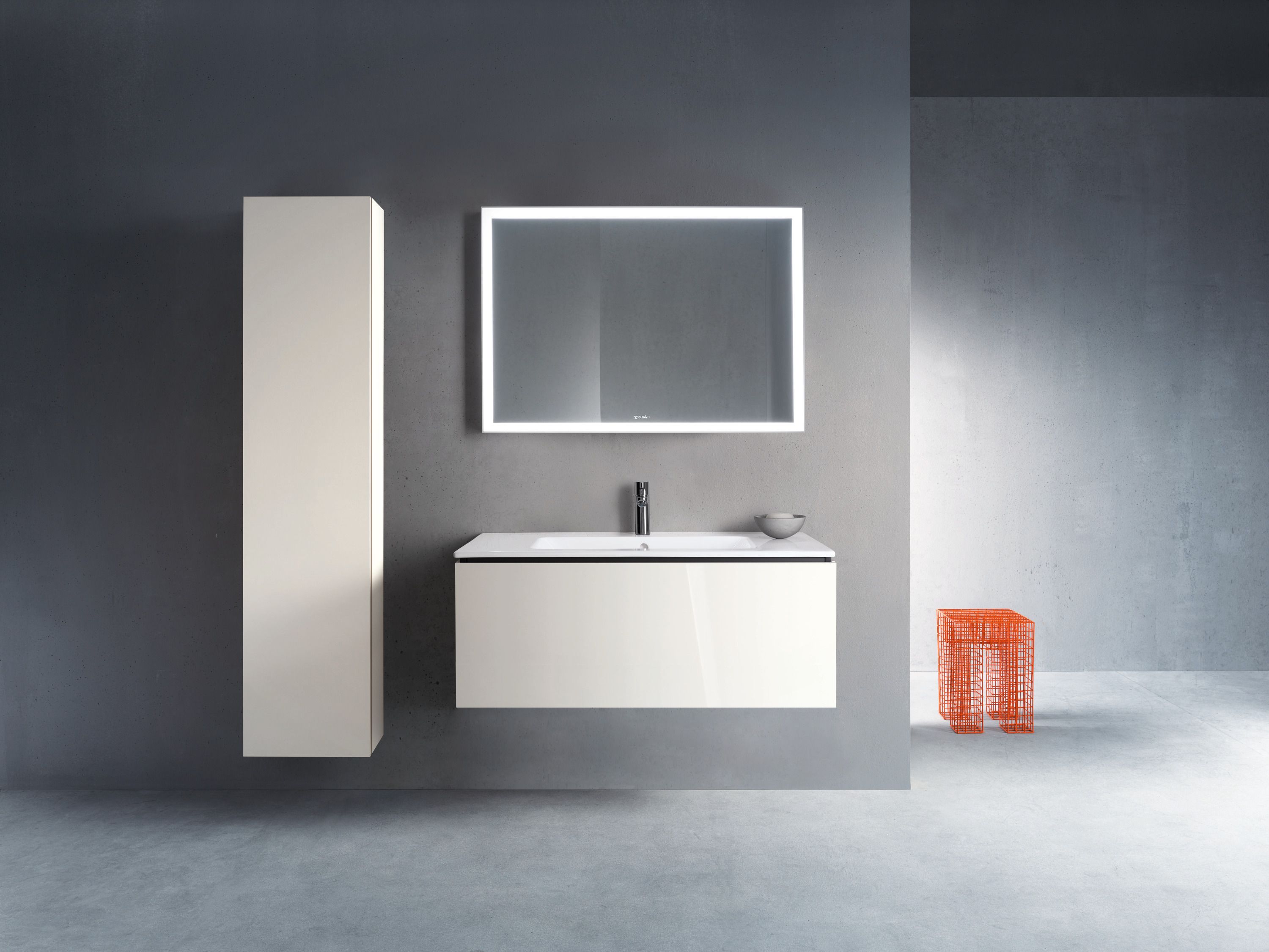 Duravit L-Cube szafka boczna 176 cm wysoka wisząca lewa biały połysk LC1170L2222