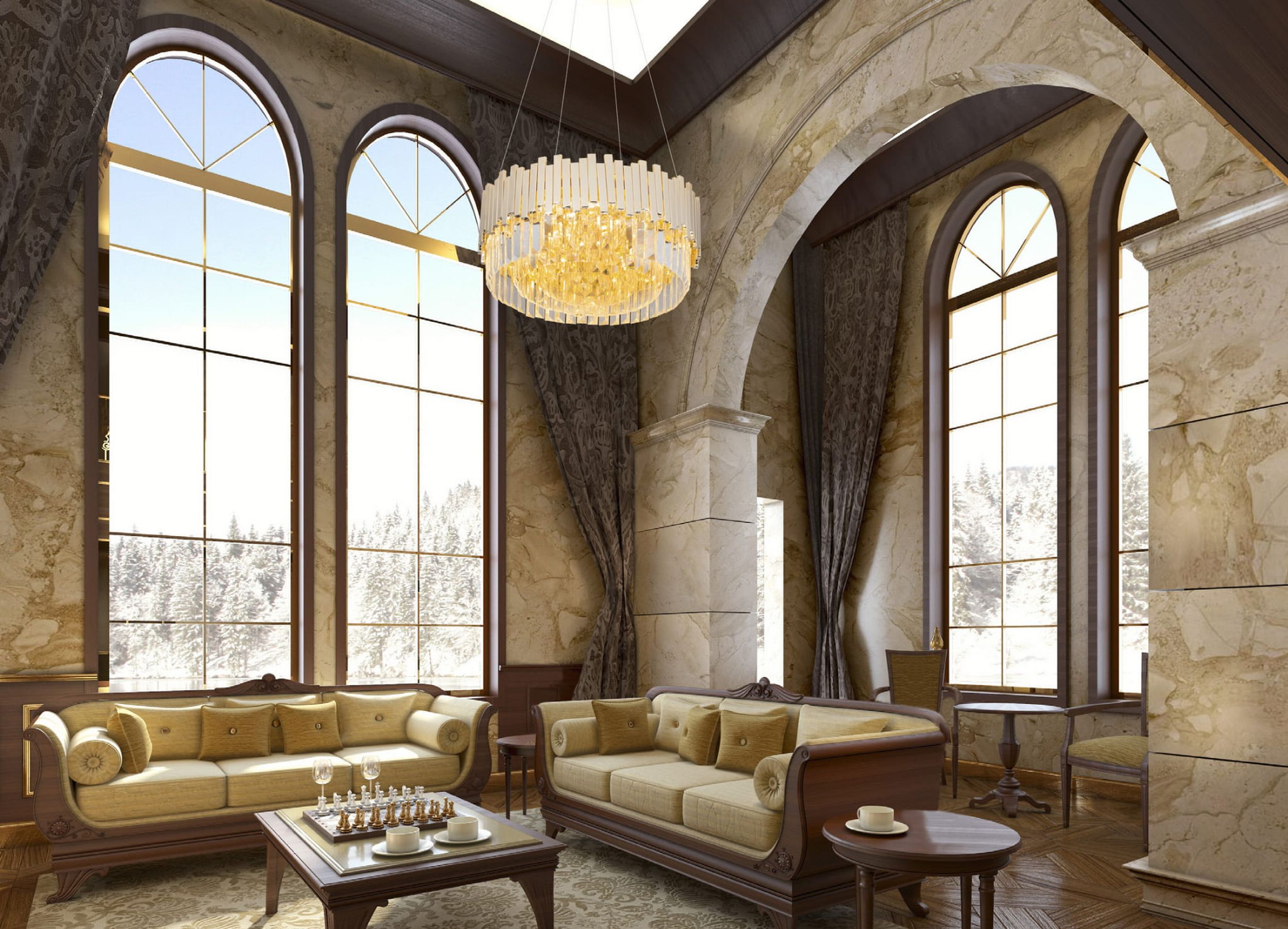 MaxLight Trend lampa wisząca 8x40W złota P0368