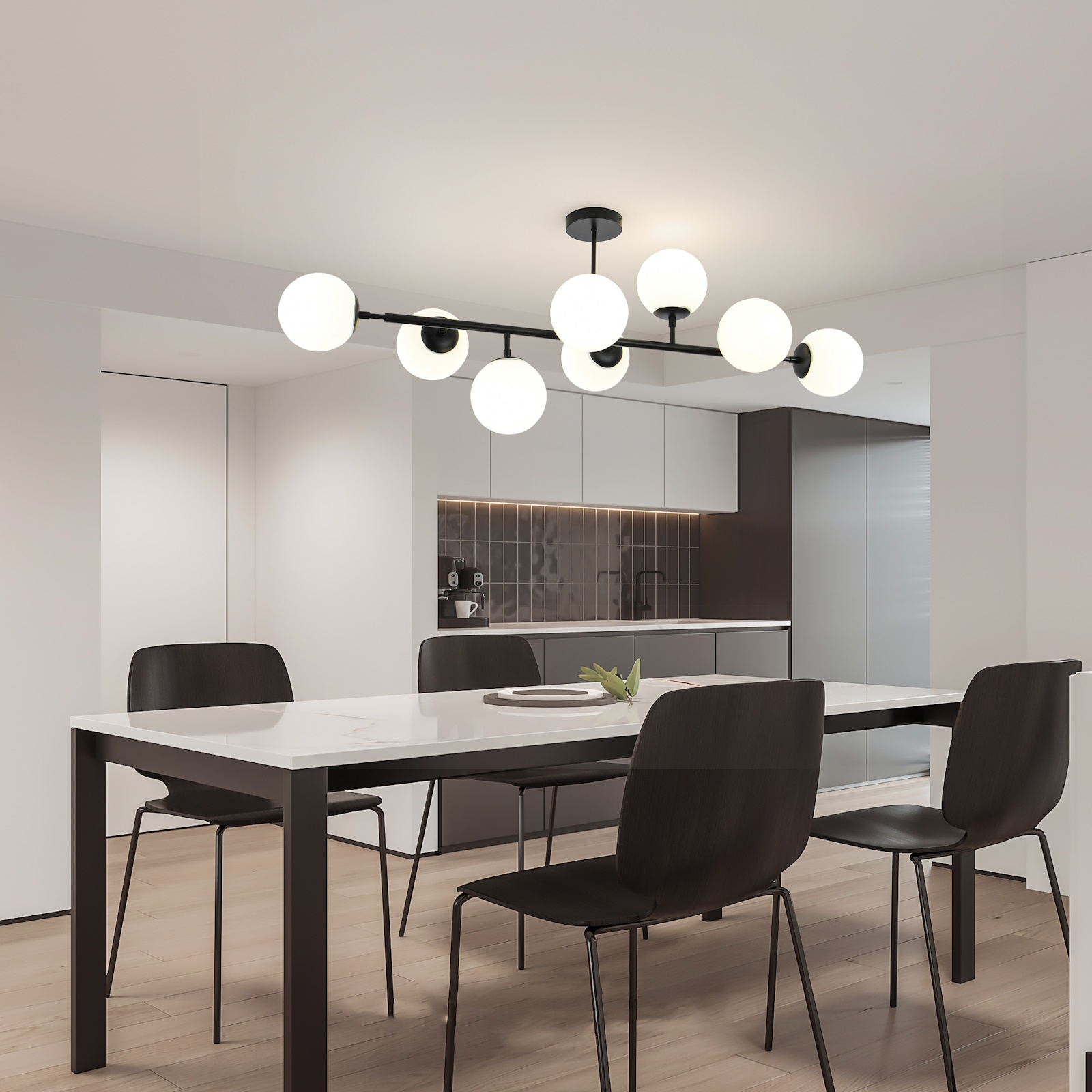 Light Prestige Dorado lampa podsufitowa 8x40W czarna LP-002/8PBK - Wysyłka w 24h