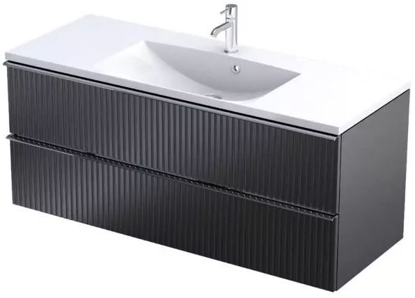 Oristo Etna szafka 119,6x45,5x50 cm podumywalkowa wisząca czarna OR52-SD2S-120-8R