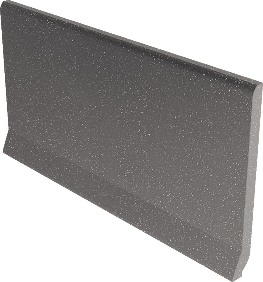 Paradyż Bazo cokół podłogowy 10x19,8 cm wywinięty ostry sól-pieprz czarny mat