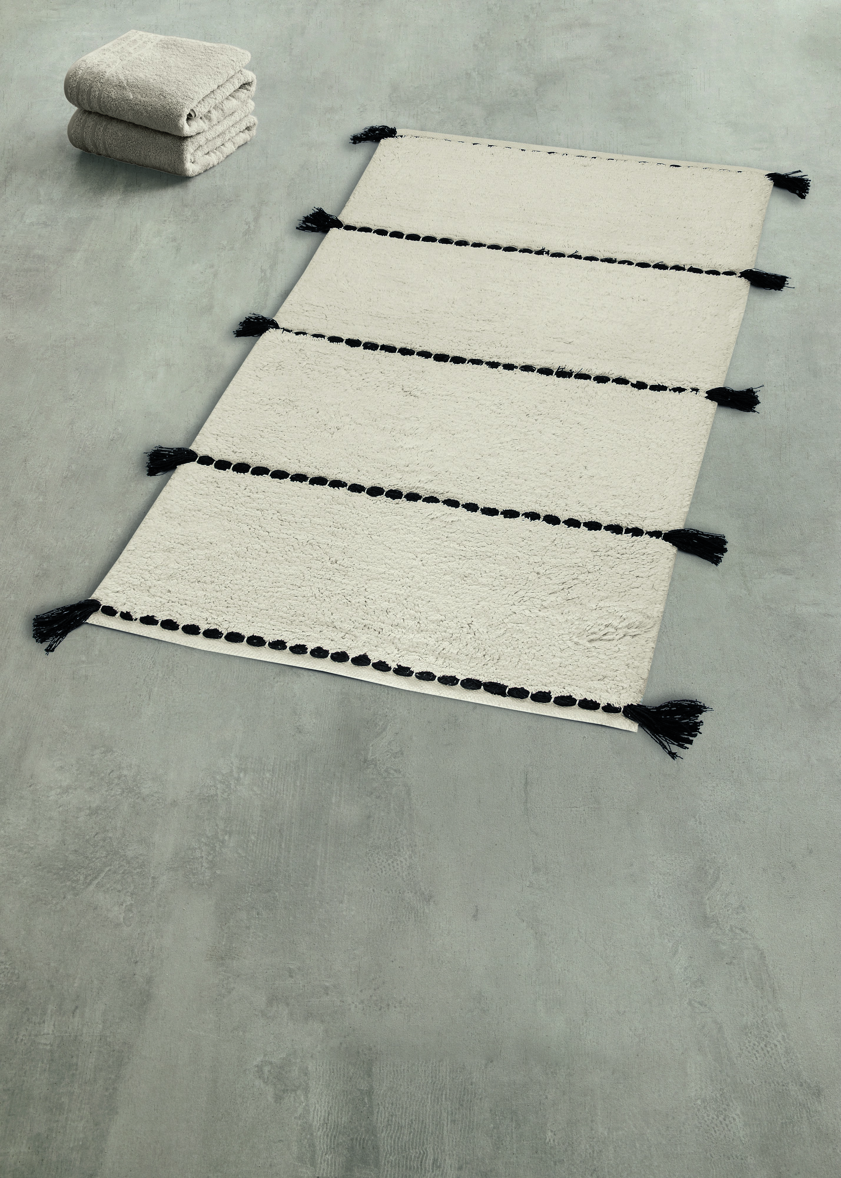 Kleine Wolke Travis dywanik łazienkowy 65x55 cm bawełna nature 9158202539