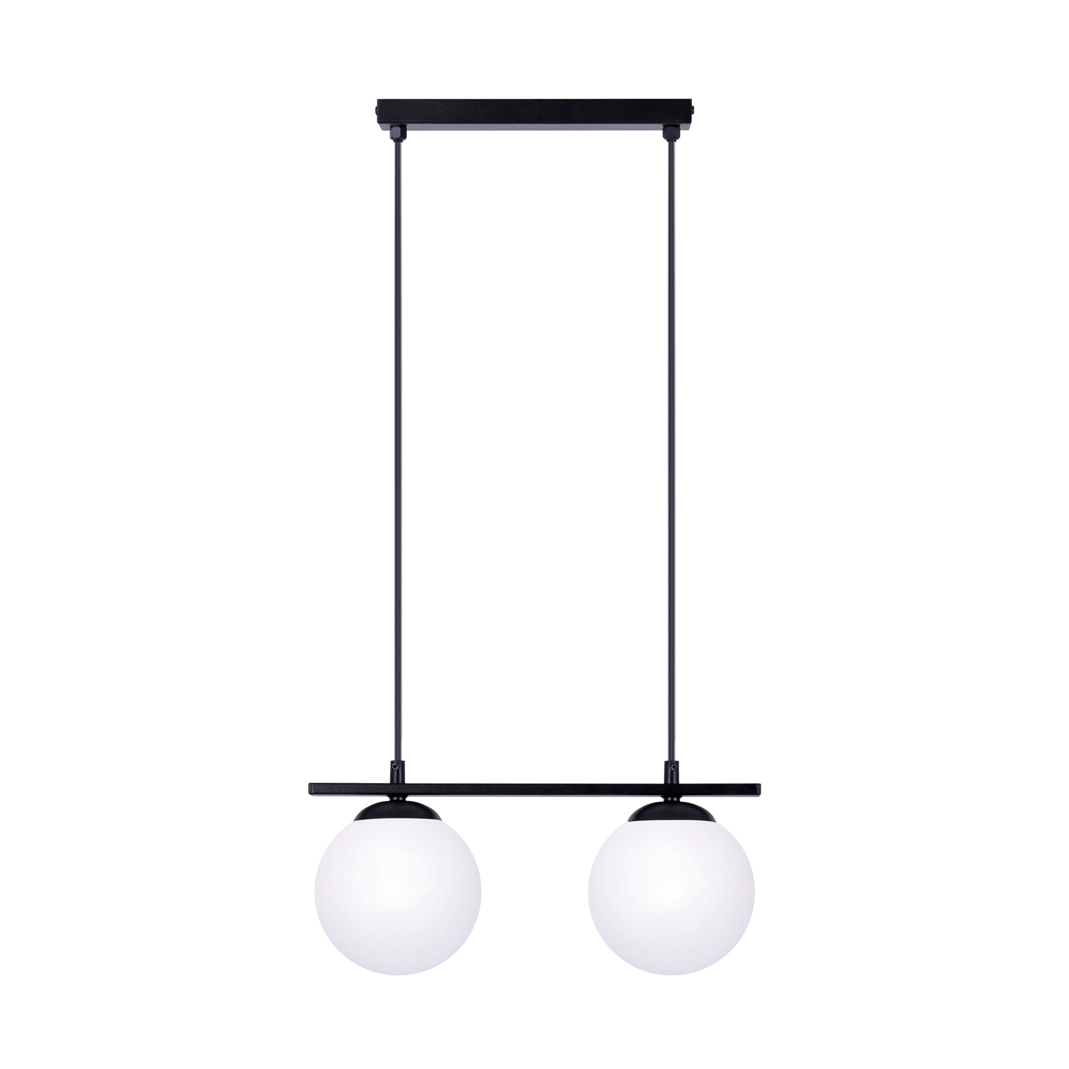 Zuma Line Globe lampa wisząca 2x10 W biała-czarna 1208